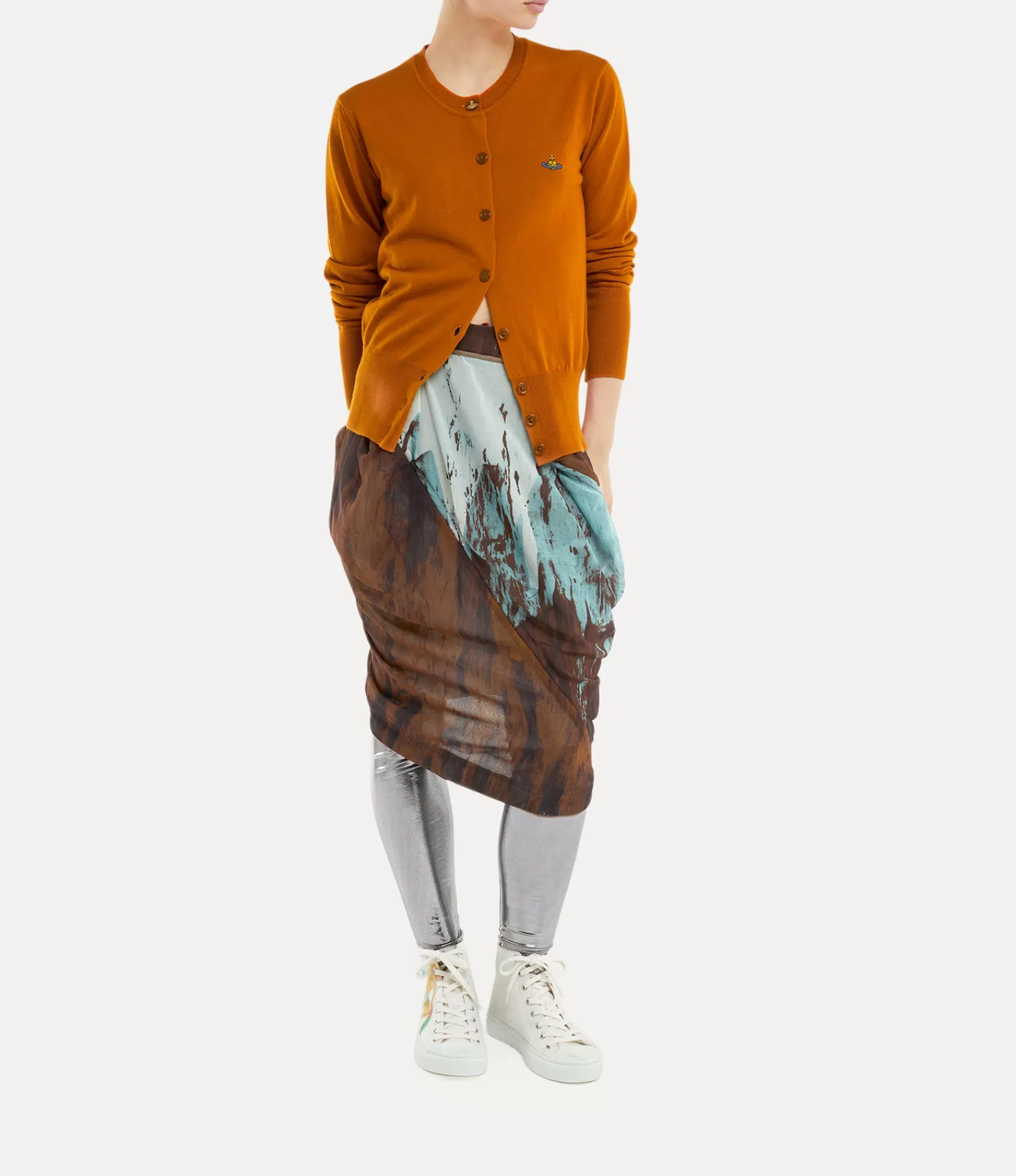 Vivienne Westwood Knitwear*Bea cardigan Burnt Orange