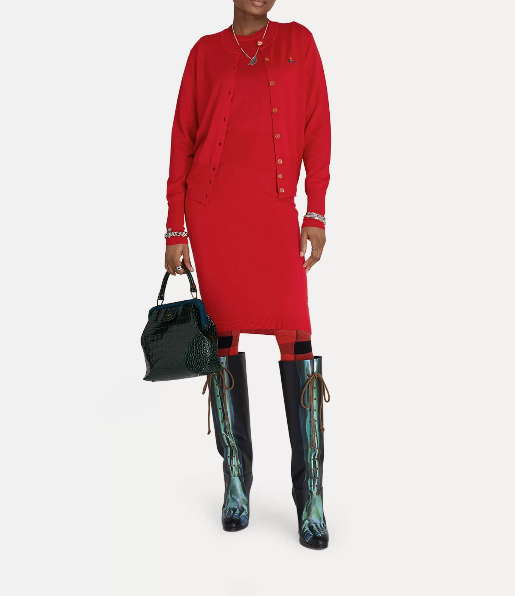 Vivienne Westwood Knitwear*Bea cardigan Red