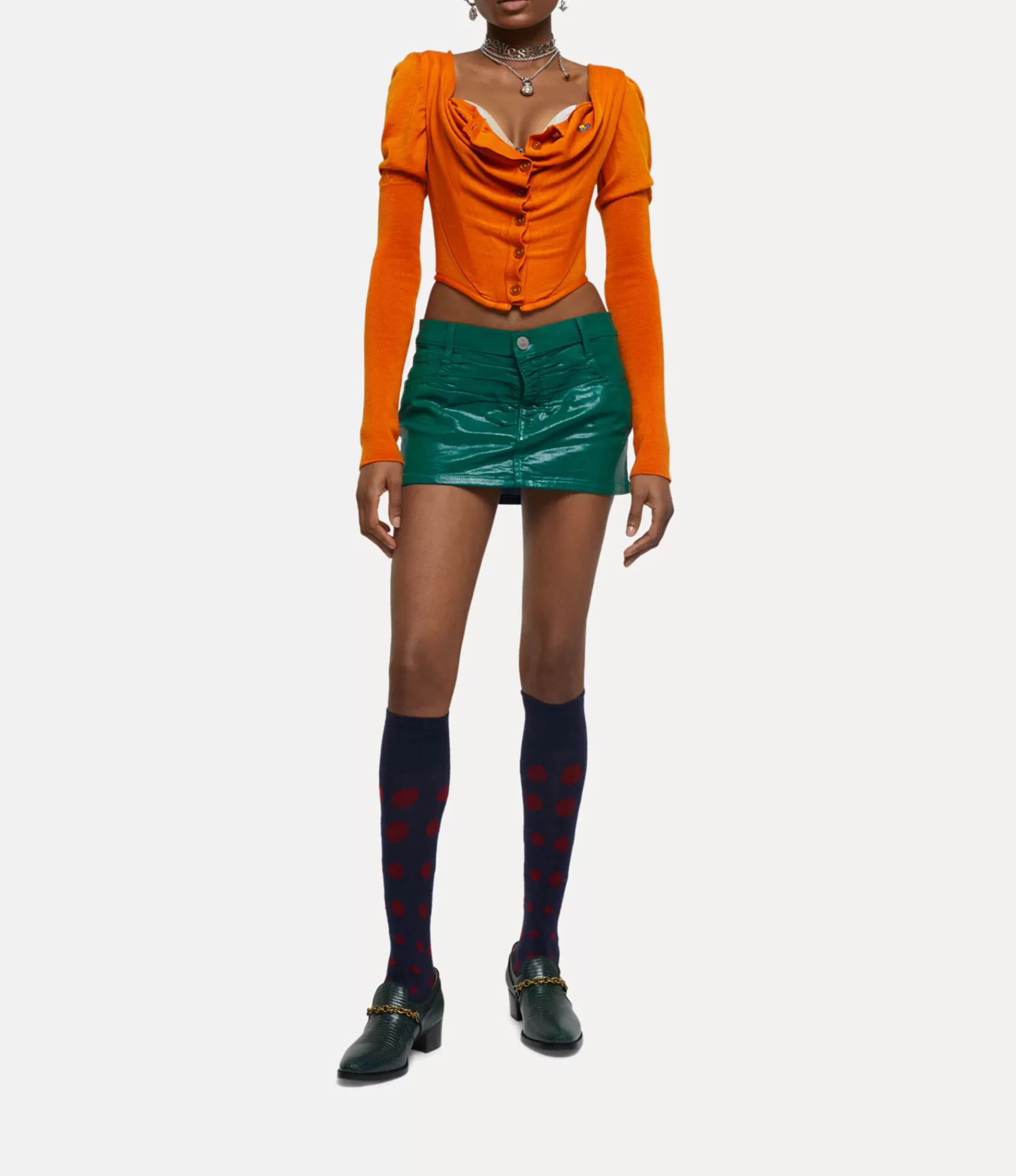 Vivienne Westwood Knitwear | Corsets*Bea corset cardi Burnt Orange
