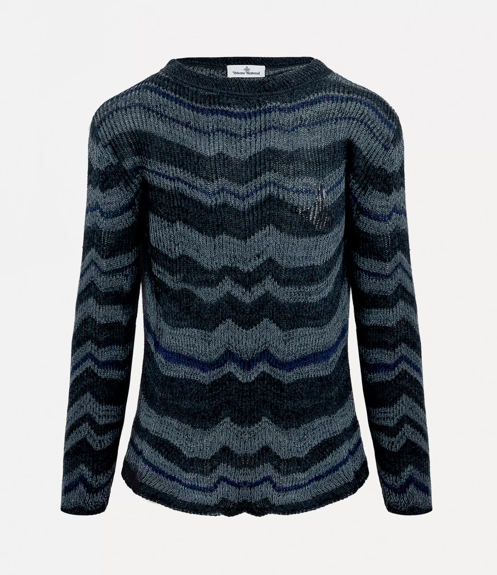 Vivienne Westwood Knitwear*Bedrock jumper Melange Blue
