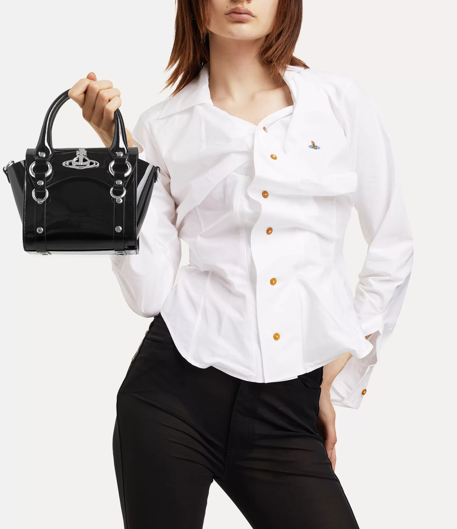 Vivienne Westwood Handbags*Betty mini handbag with chain Black