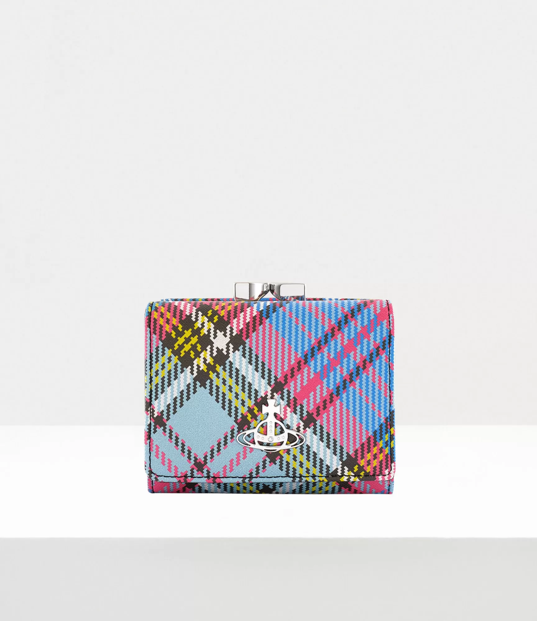 Vivienne Westwood Wallets and Purses*BIOGREEN SAFFIANO PRINTED SMALL FRAME WALLET Macandy Tartan