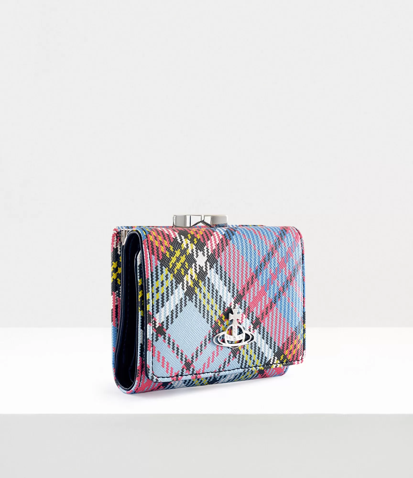 Vivienne Westwood Wallets and Purses*BIOGREEN SAFFIANO PRINTED SMALL FRAME WALLET Macandy Tartan