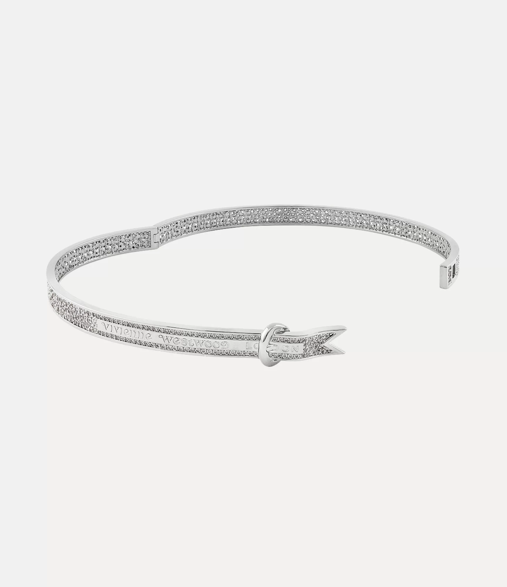 Vivienne Westwood Necklaces*BOBBY PAVE CHOKER Platinum / White Cz