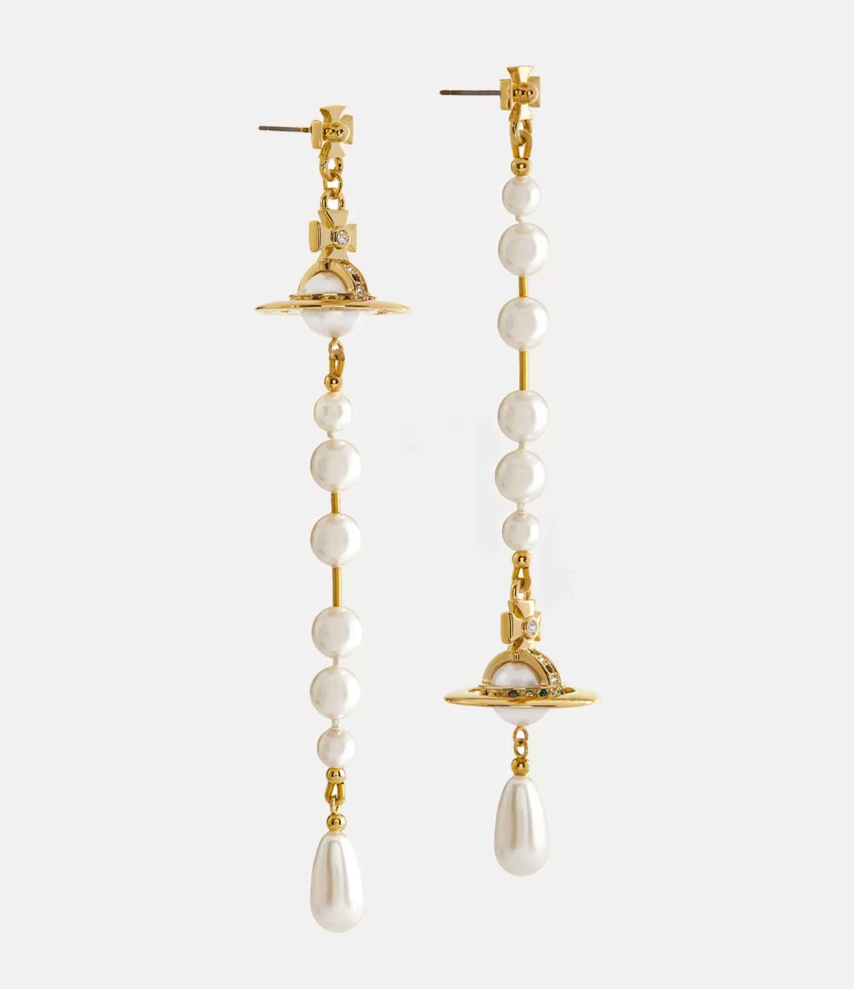 Vivienne Westwood Earrings*Broken pearl earrings Gold/pearl/multi