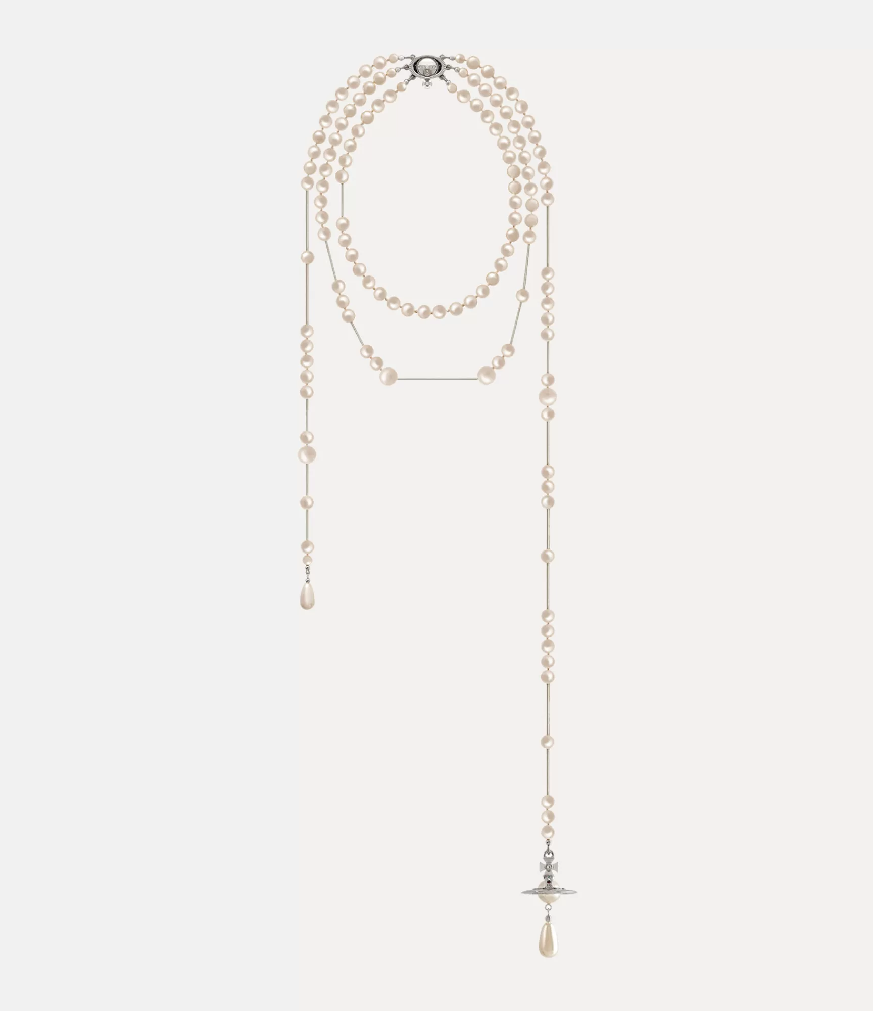 Vivienne Westwood Necklaces*Broken pearl necklace Platinum/pearl/multi