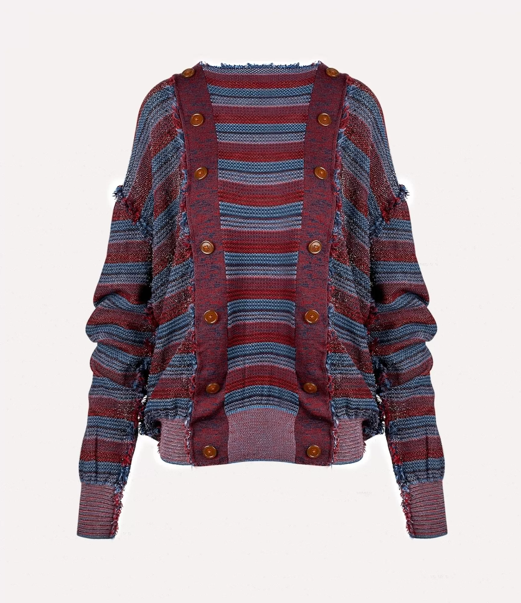 Vivienne Westwood Knitwear and Sweatshirts*Broken stitch cardigan Stripes Gun Metal