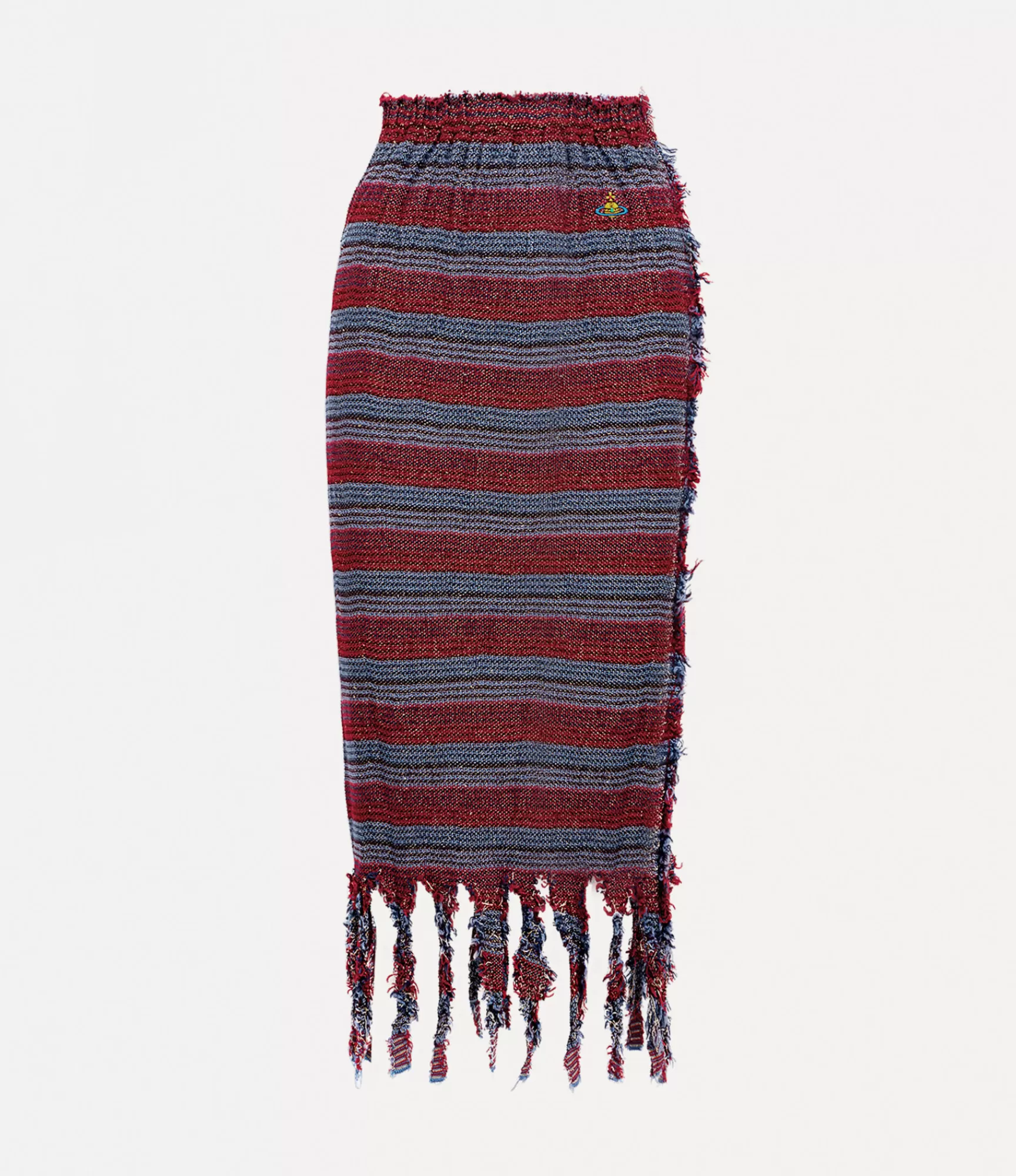 Vivienne Westwood Skirts*Broken stitch skirt Stripes Gold Metal