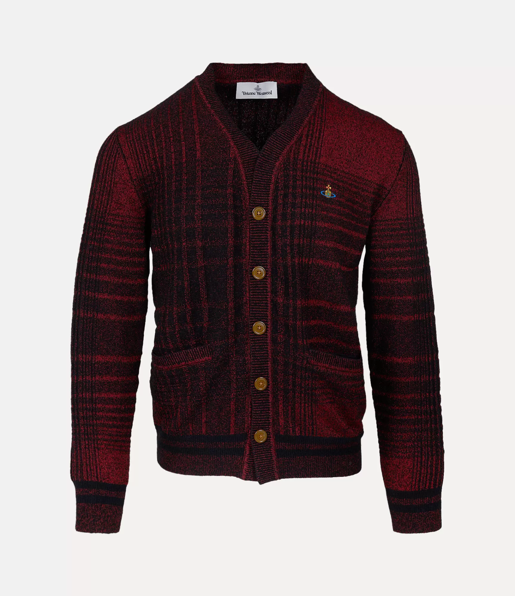 Vivienne Westwood Knitwear*Check cardigan Black/red