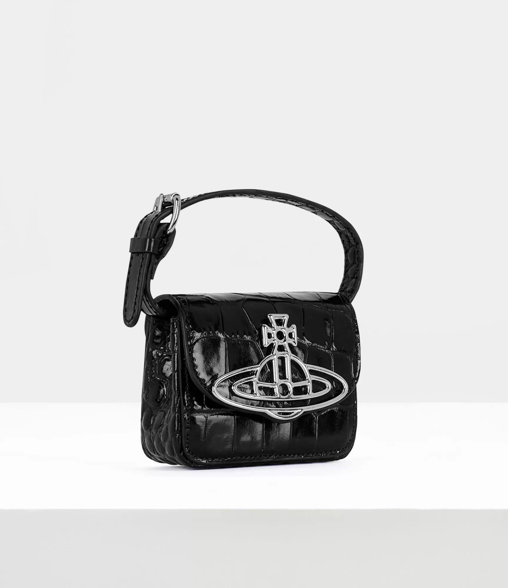 Vivienne Westwood Handbags*Crocodile mini linda Black