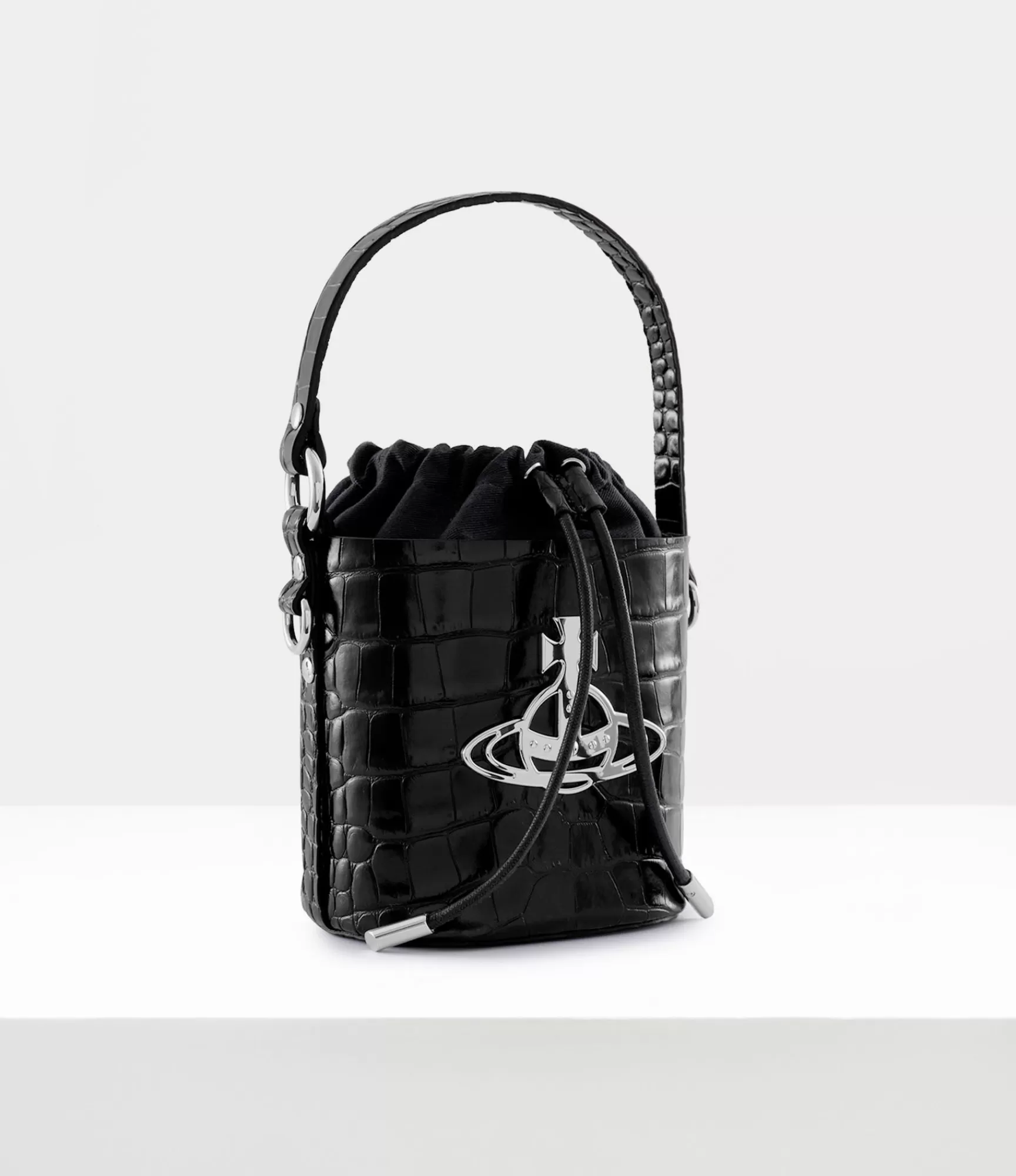Vivienne Westwood Handbags*Daisy drawstring bucket Black