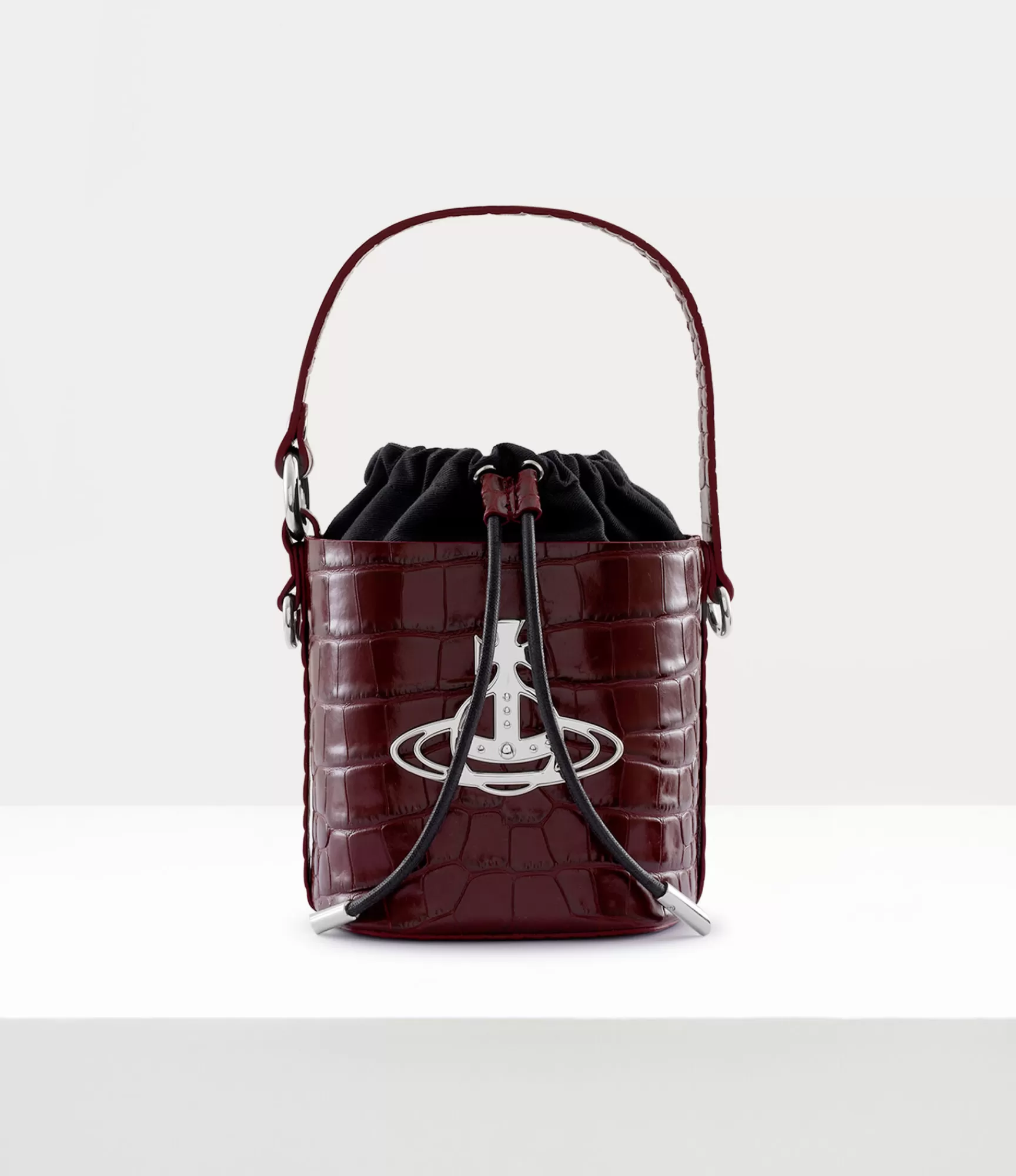 Vivienne Westwood Handbags*Daisy drawstring bucket Burgundy