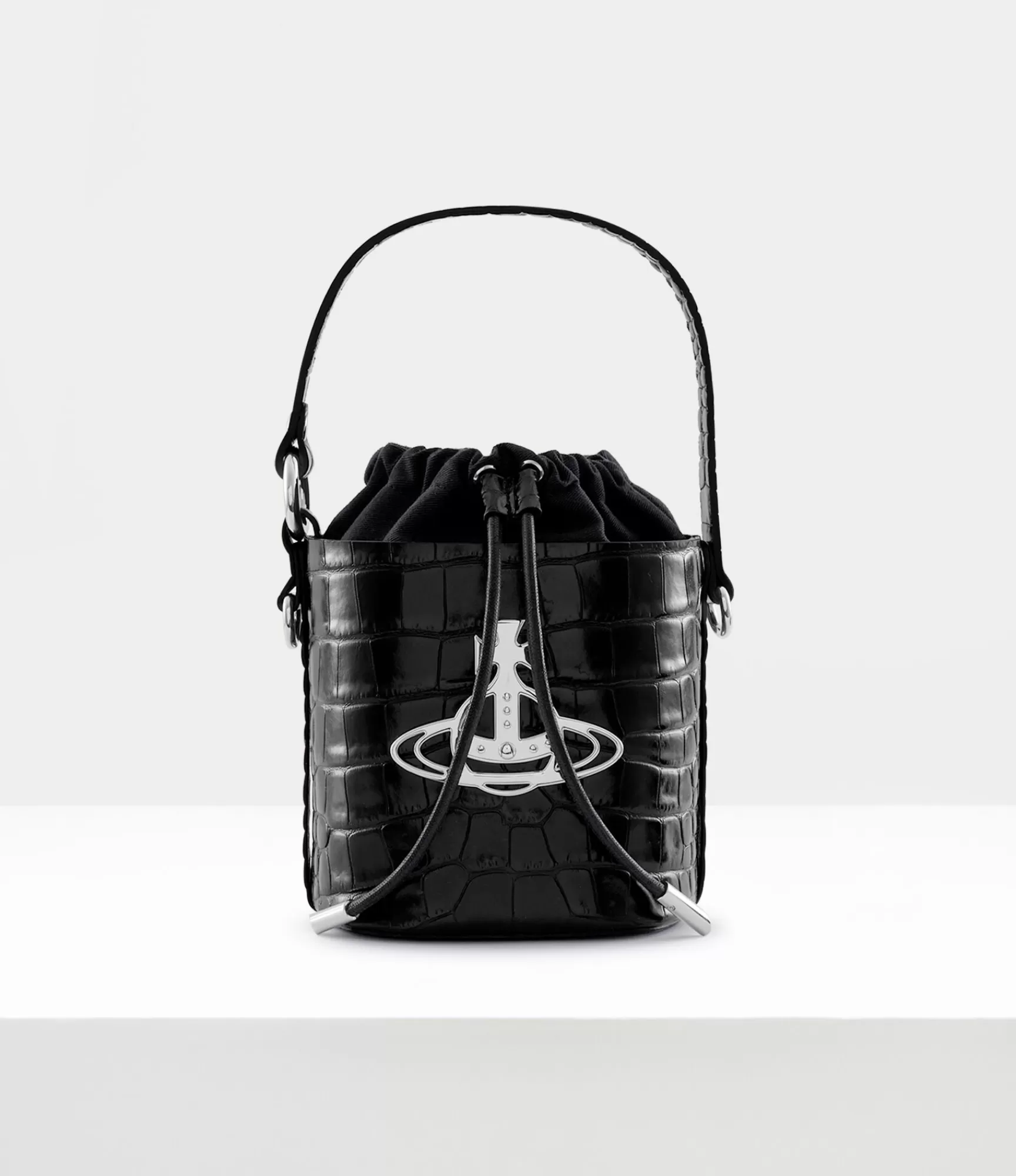 Vivienne Westwood Handbags*Daisy drawstring bucket Black