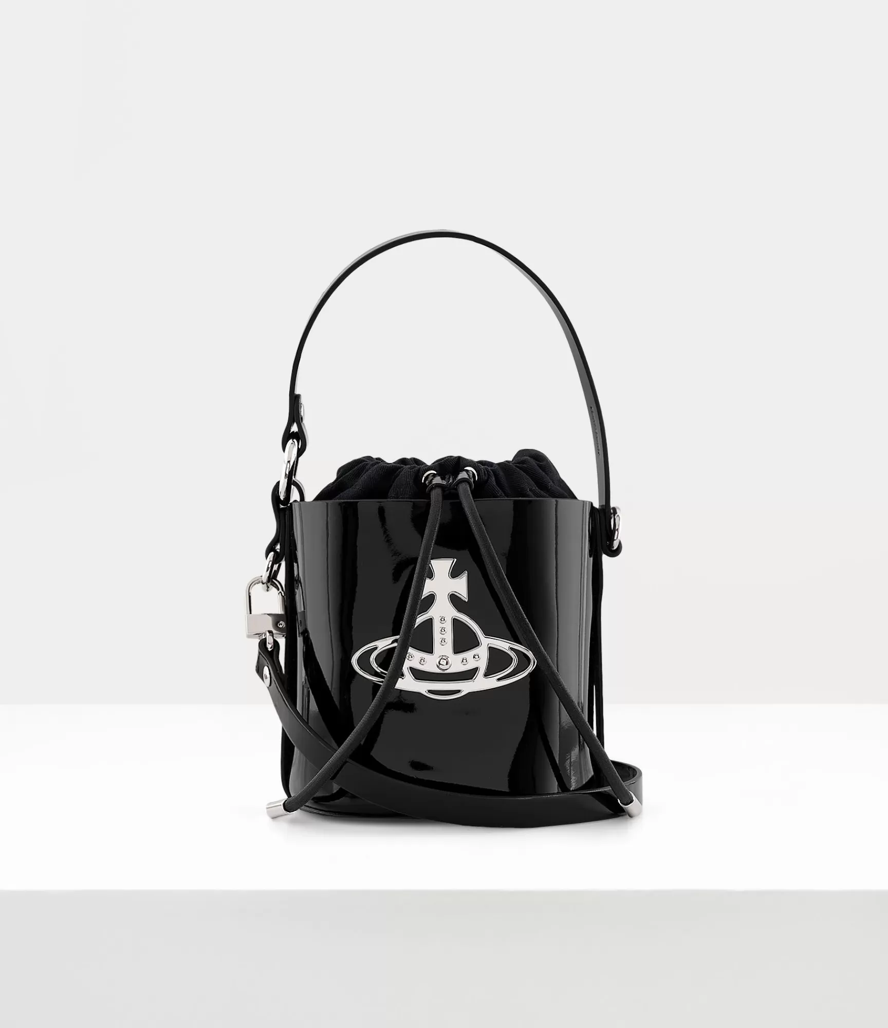 Vivienne Westwood Handbags*Daisy small drawstring bucket Black