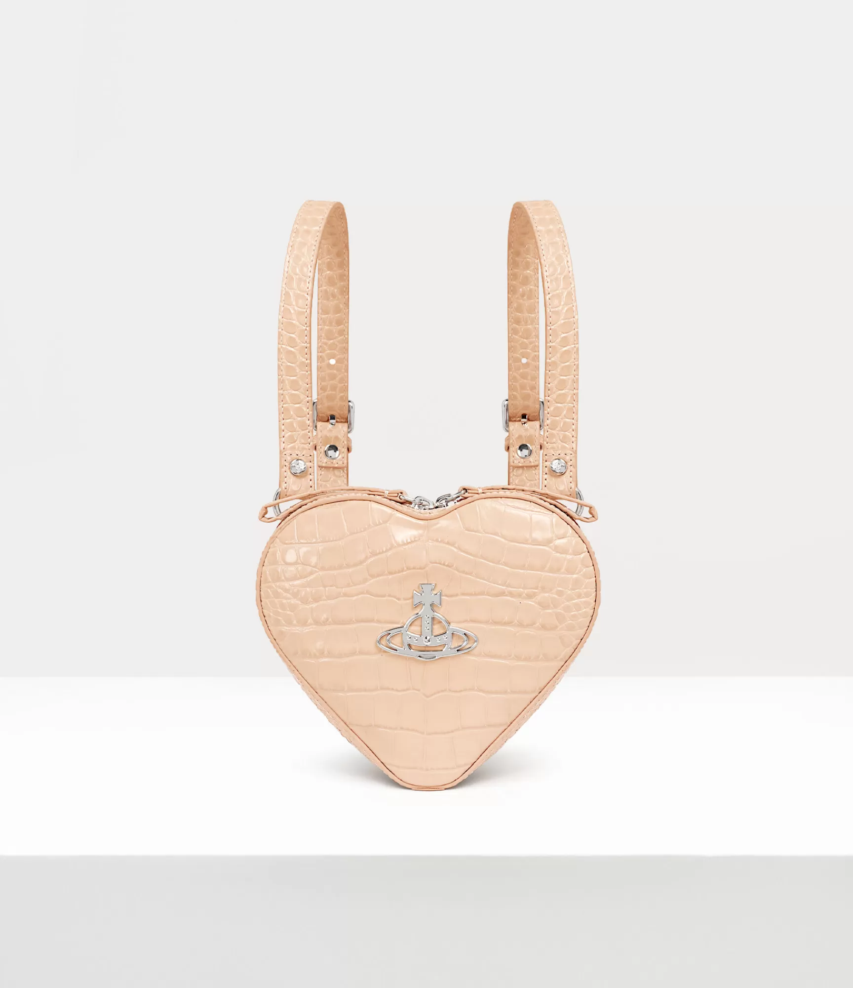 Vivienne Westwood Crossbody Bags*Ella heart mini backpack Cream