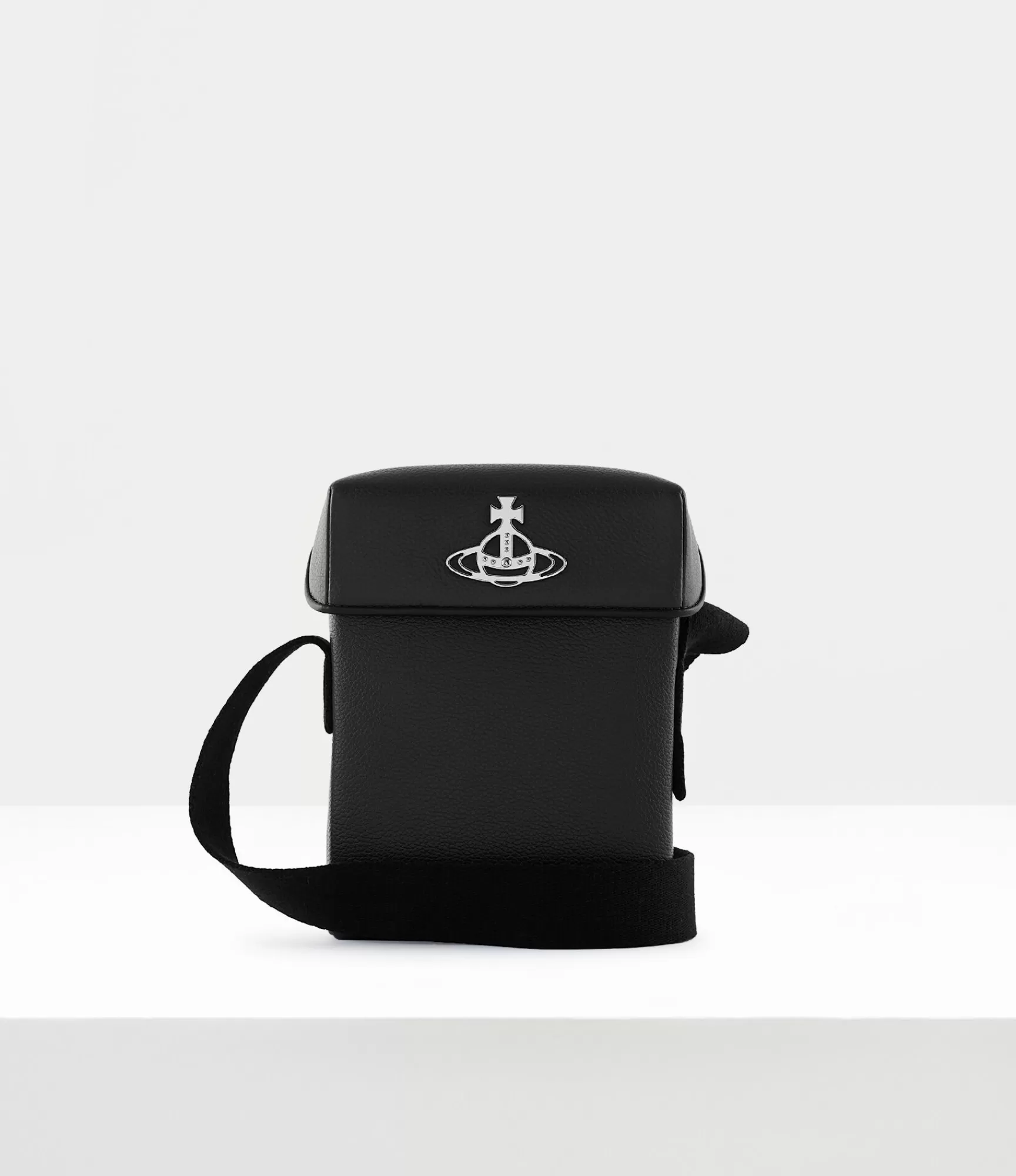 Vivienne Westwood Crossbody Bags*Grain leather crossbody bag Black