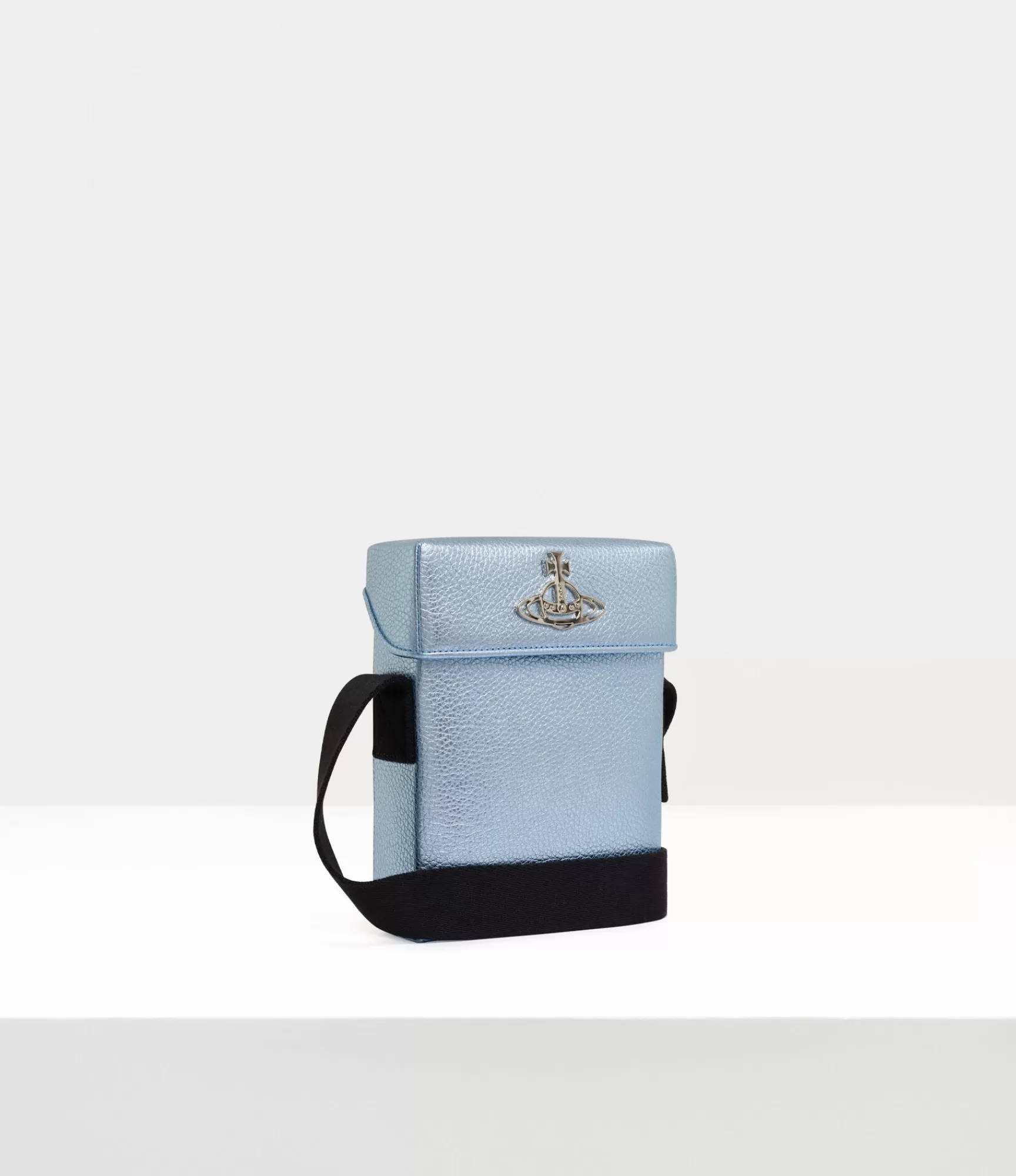 Vivienne Westwood Crossbody Bags*Grain leather crossbody bag Light Blue
