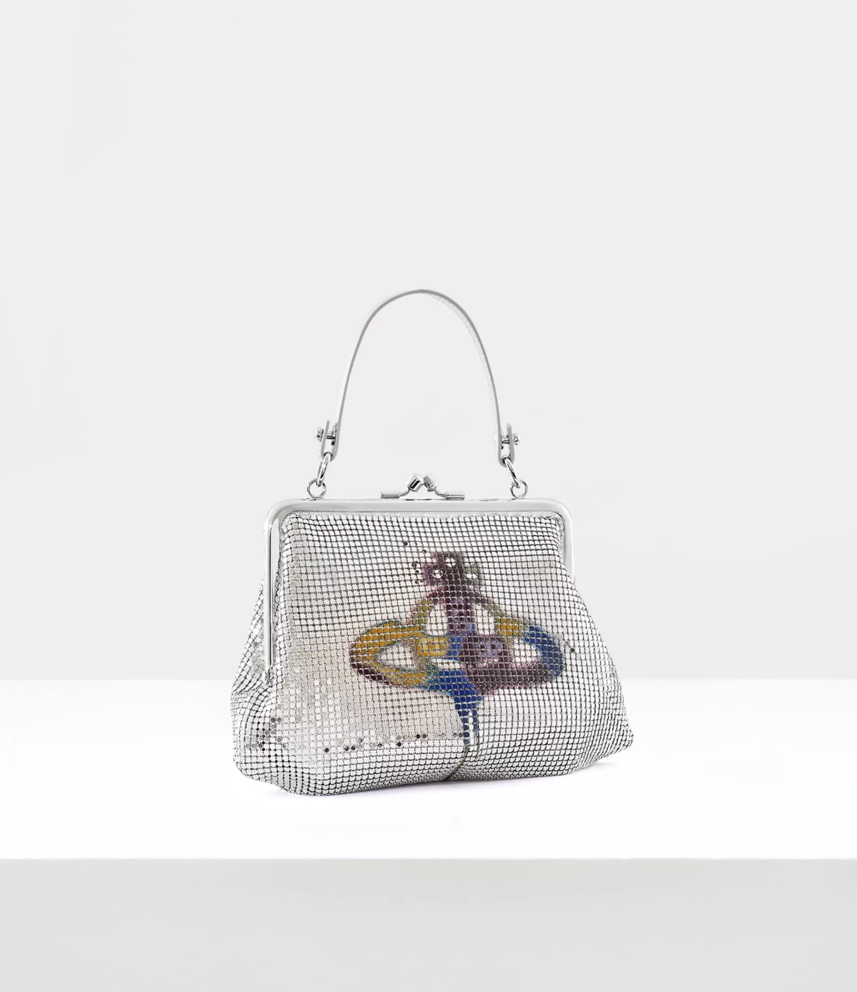 Vivienne Westwood Handbags | Clutches*Granny frame purse Silver Multi Orb