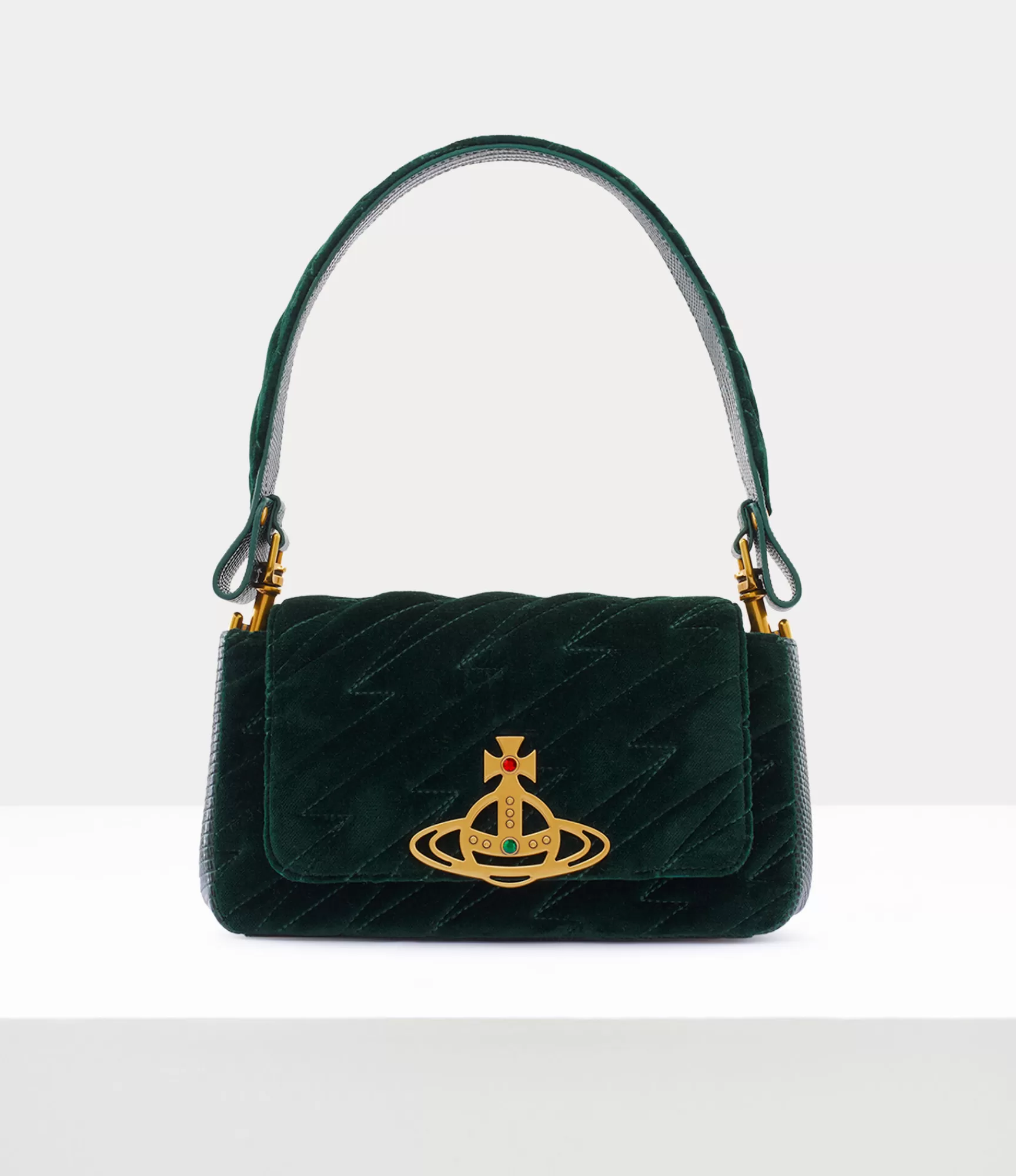 Vivienne Westwood Handbags*Hazel quilted medium bag Green