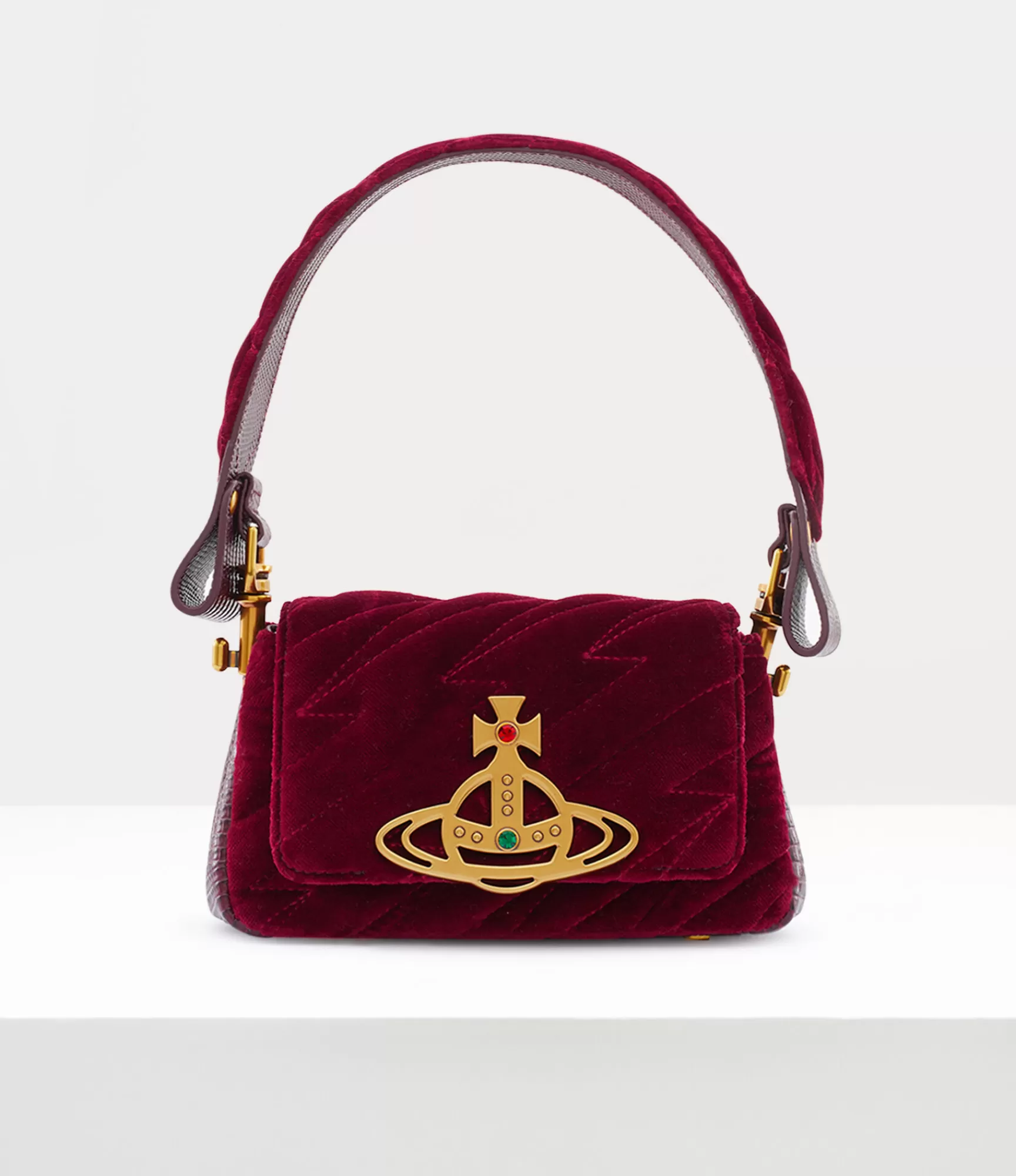 Vivienne Westwood Handbags*Hazel quilted small bag Burgundy