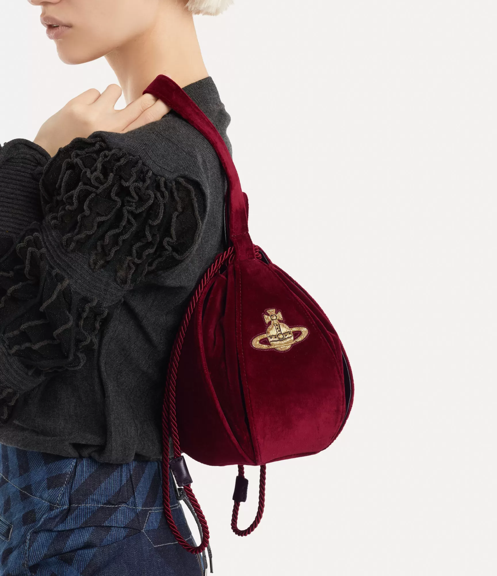 Vivienne Westwood Handbags*Kitt bucket bag Burgundy