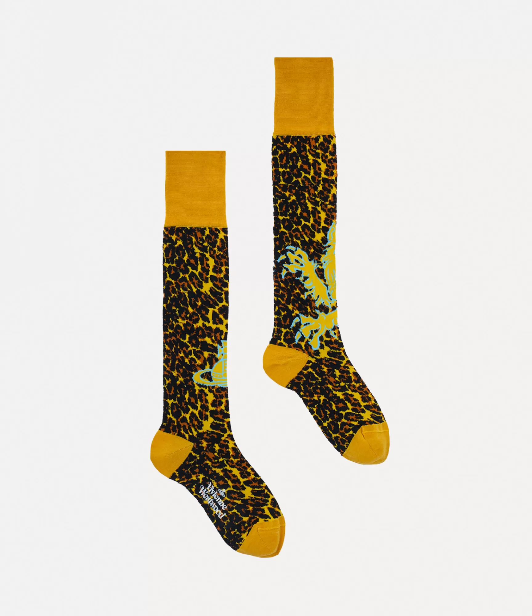 Vivienne Westwood Socks | Socks and Tights*Leopard high sock Yellow