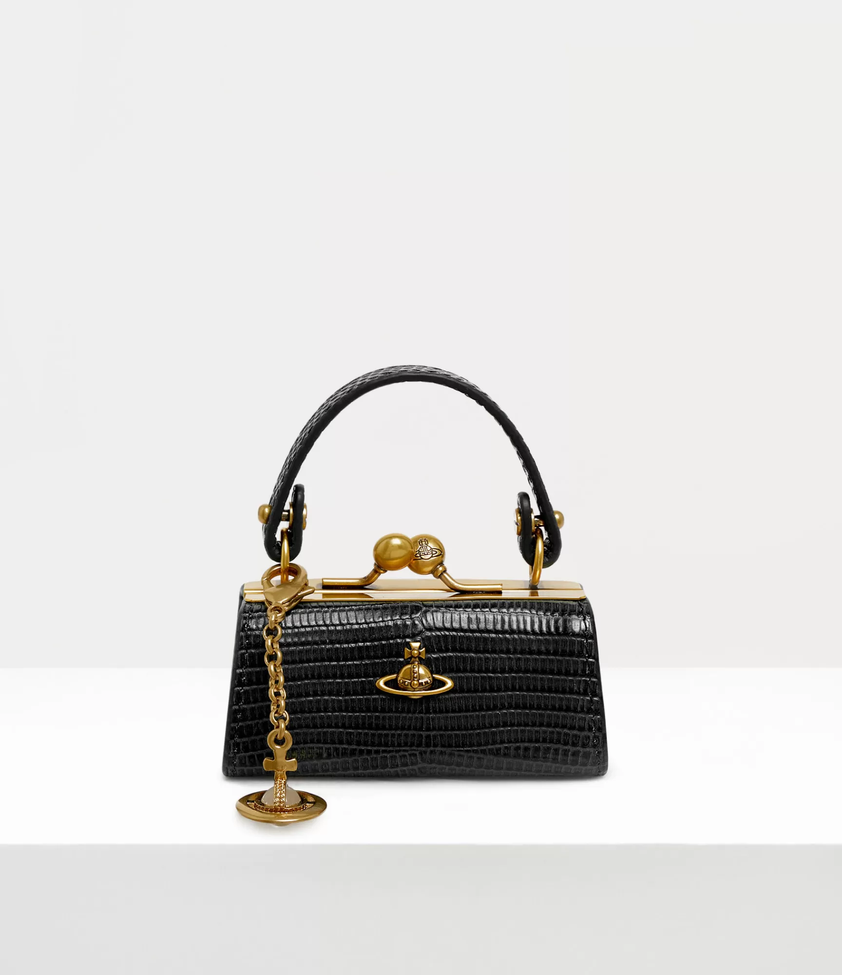 Vivienne Westwood Handbags*Lizard doll bag Black