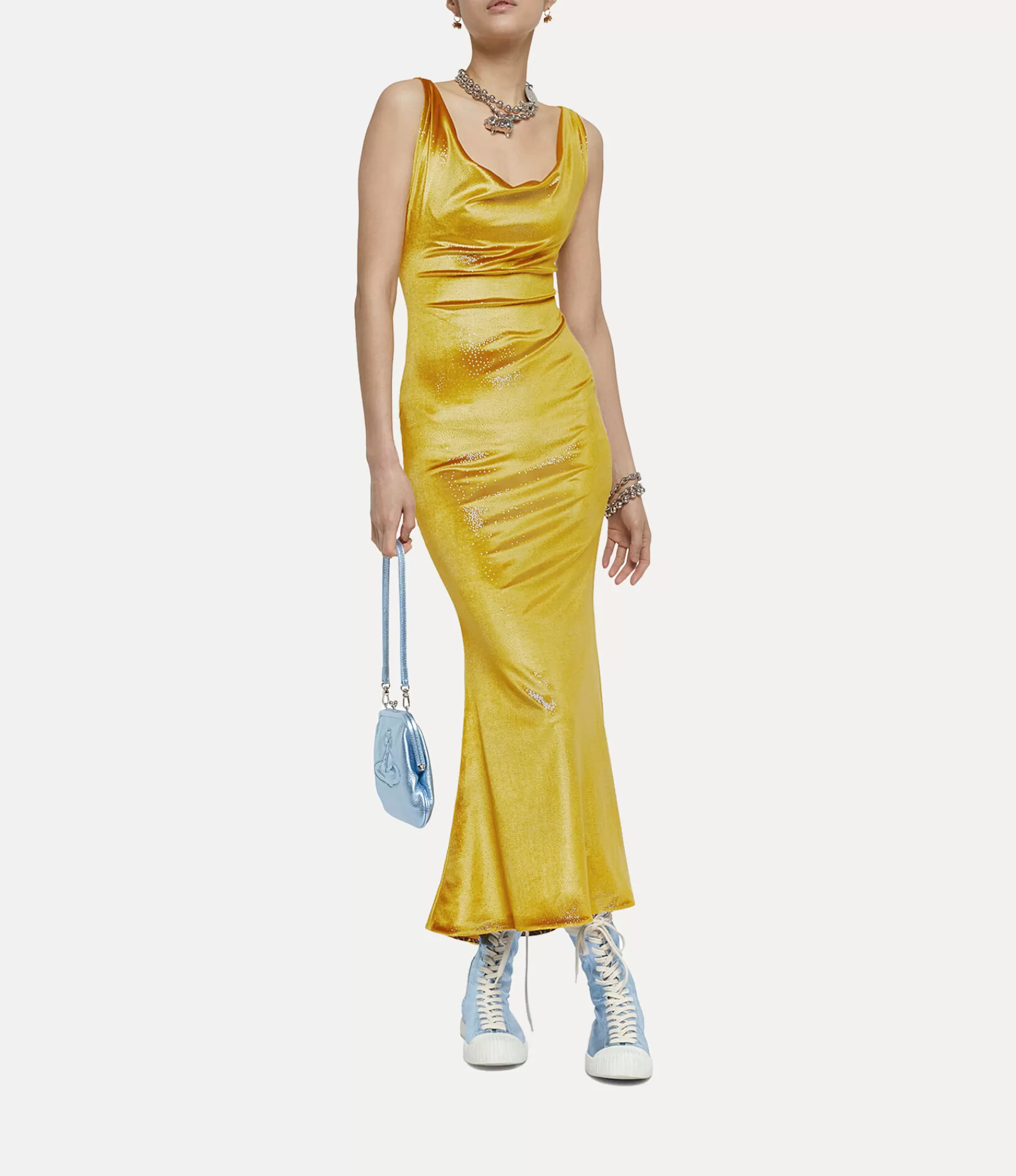 Vivienne Westwood Dresses*Long liz jersey dress Gold