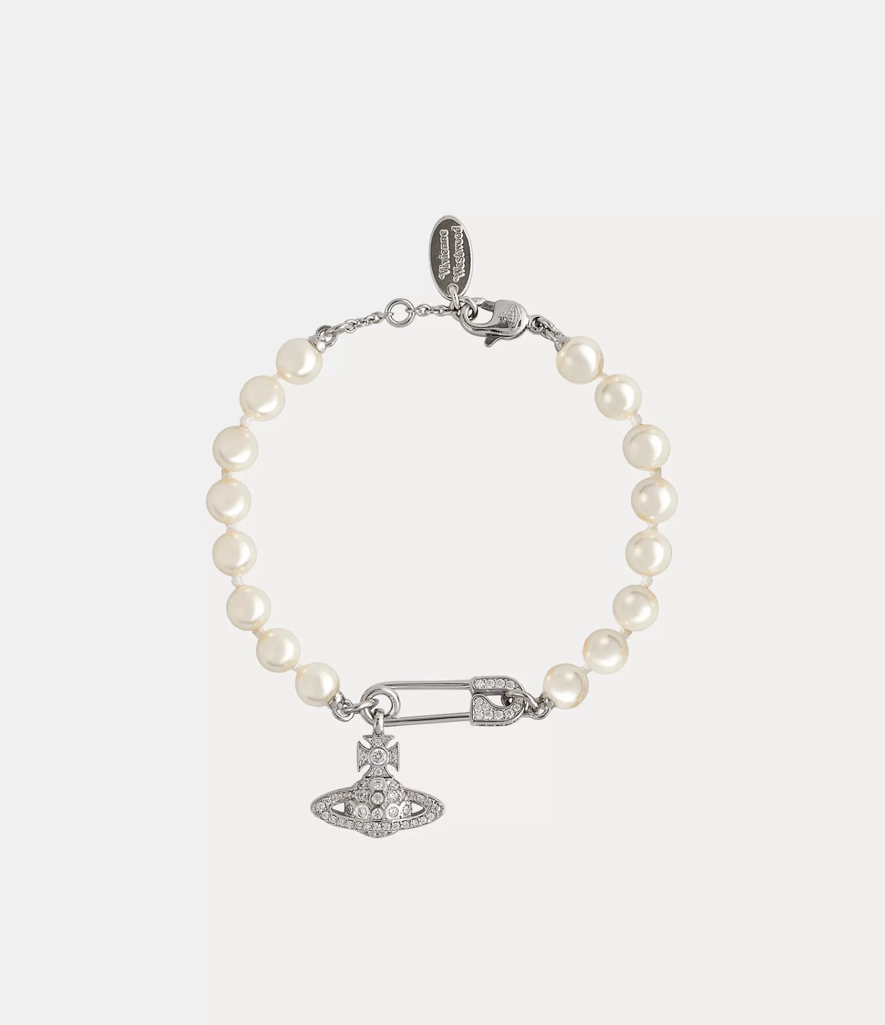 Vivienne Westwood Bracelets*Lucrece pearl bracelet Platinum / Light Creamrose Pearl / White Cz
