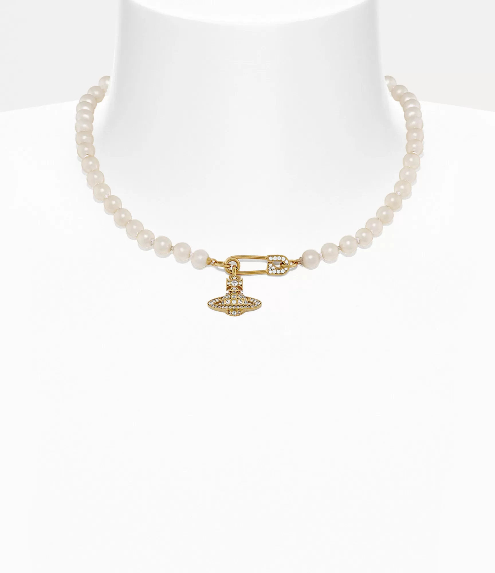 Vivienne Westwood Necklaces*Lucrece pearl necklace Gold Light Creamrose White Cz