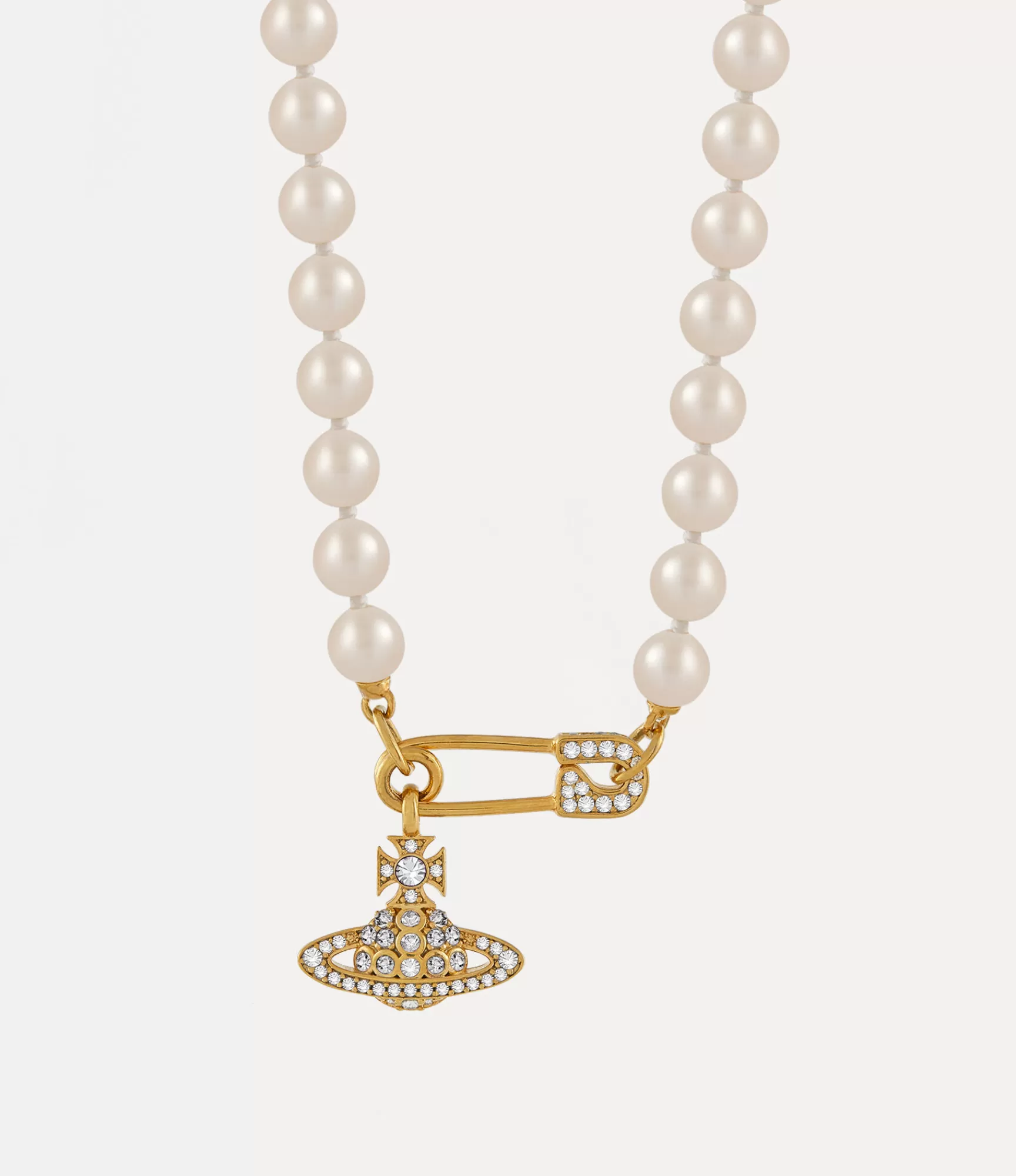 Vivienne Westwood Necklaces*Lucrece pearl necklace Gold Light Creamrose White Cz