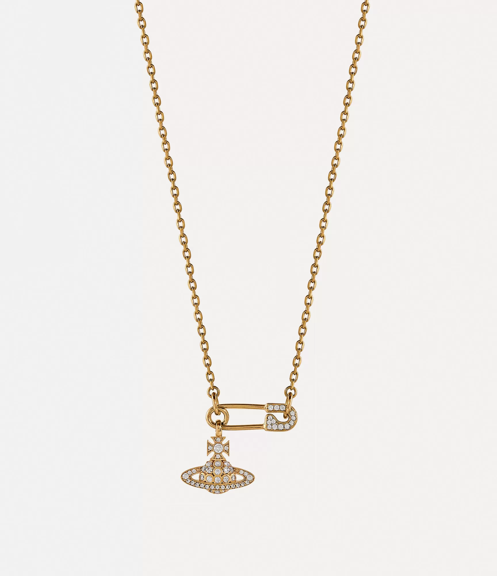 Vivienne Westwood Necklaces*Lucrece pendant Gold White Cz
