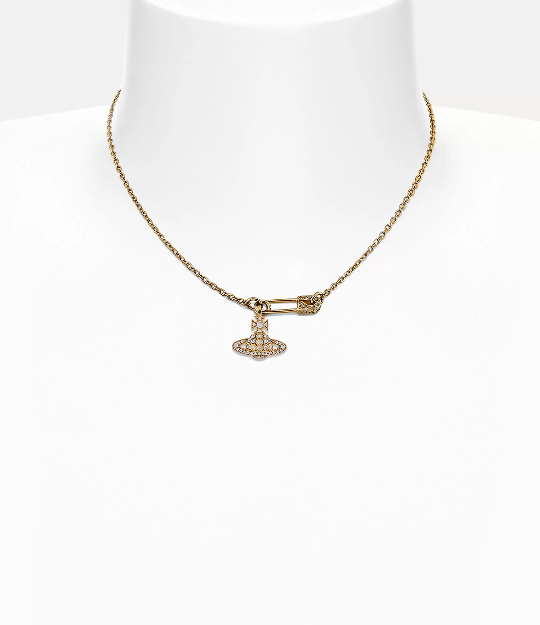 Vivienne Westwood Necklaces*Lucrece pendant Gold White Cz
