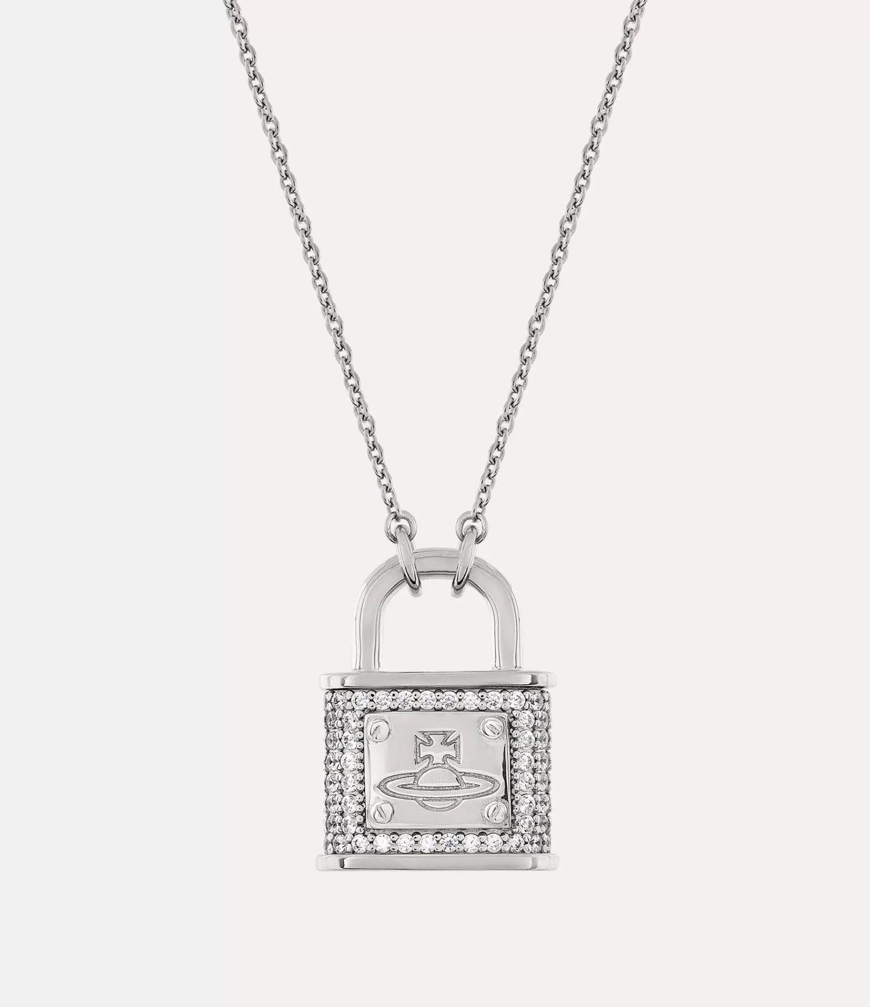 Vivienne Westwood Necklaces*Man. fitzrovia pendant Platinum / White Cz