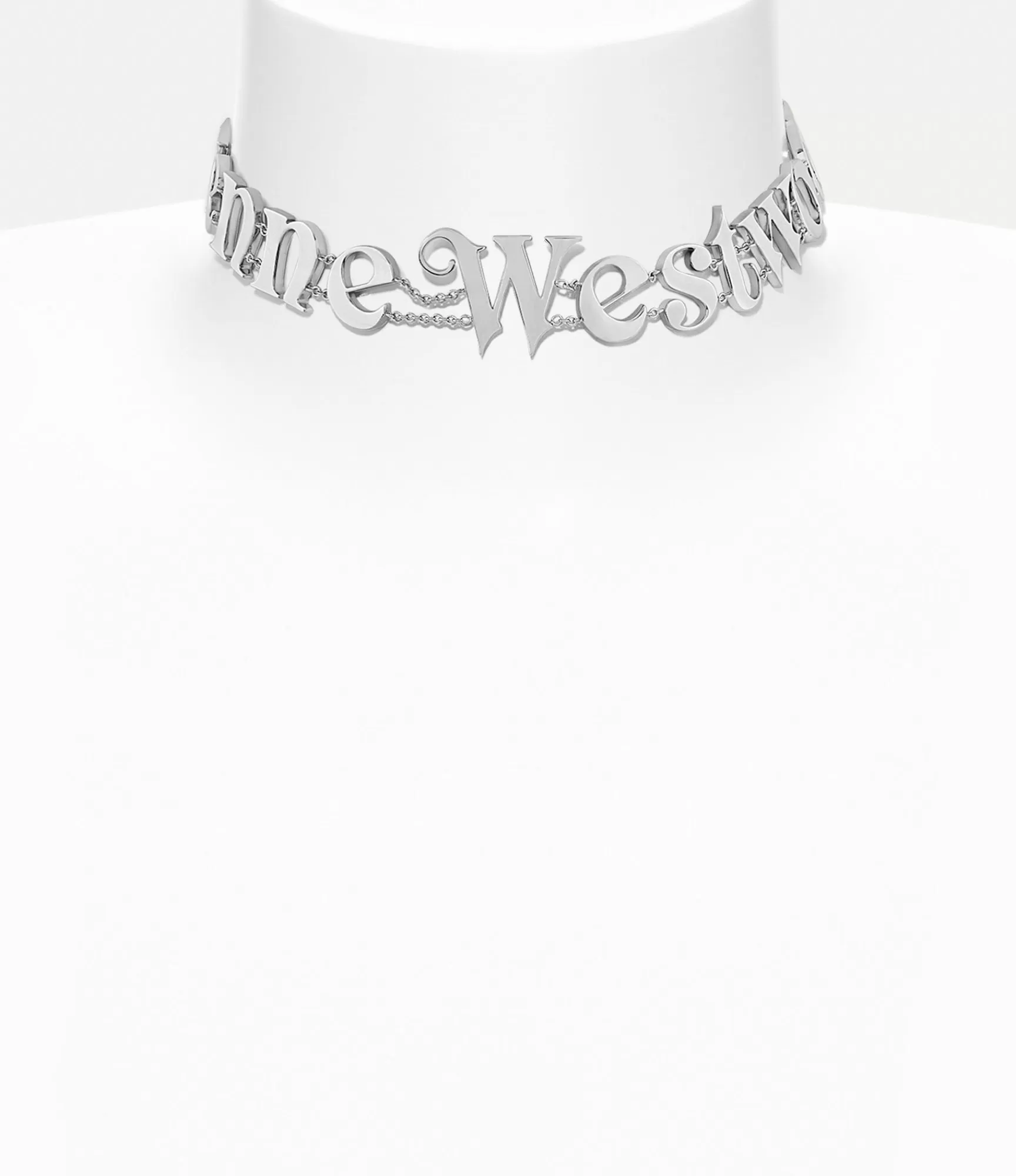 Vivienne Westwood Necklaces*Man. raimunda choker Platinum / Black Enamel