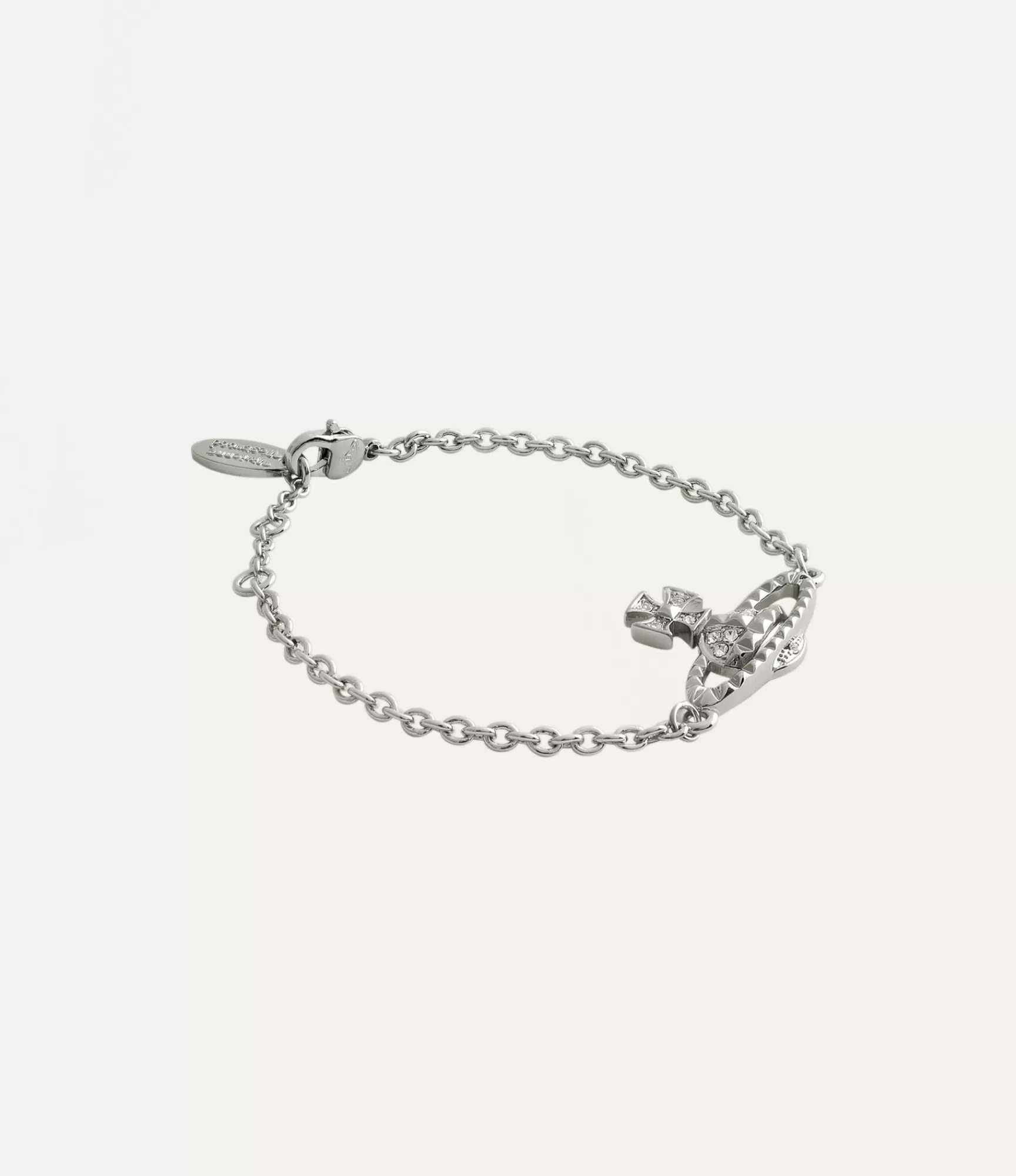Vivienne Westwood Bracelets*Mayfair bas relief bracelet Rhodium Crystal