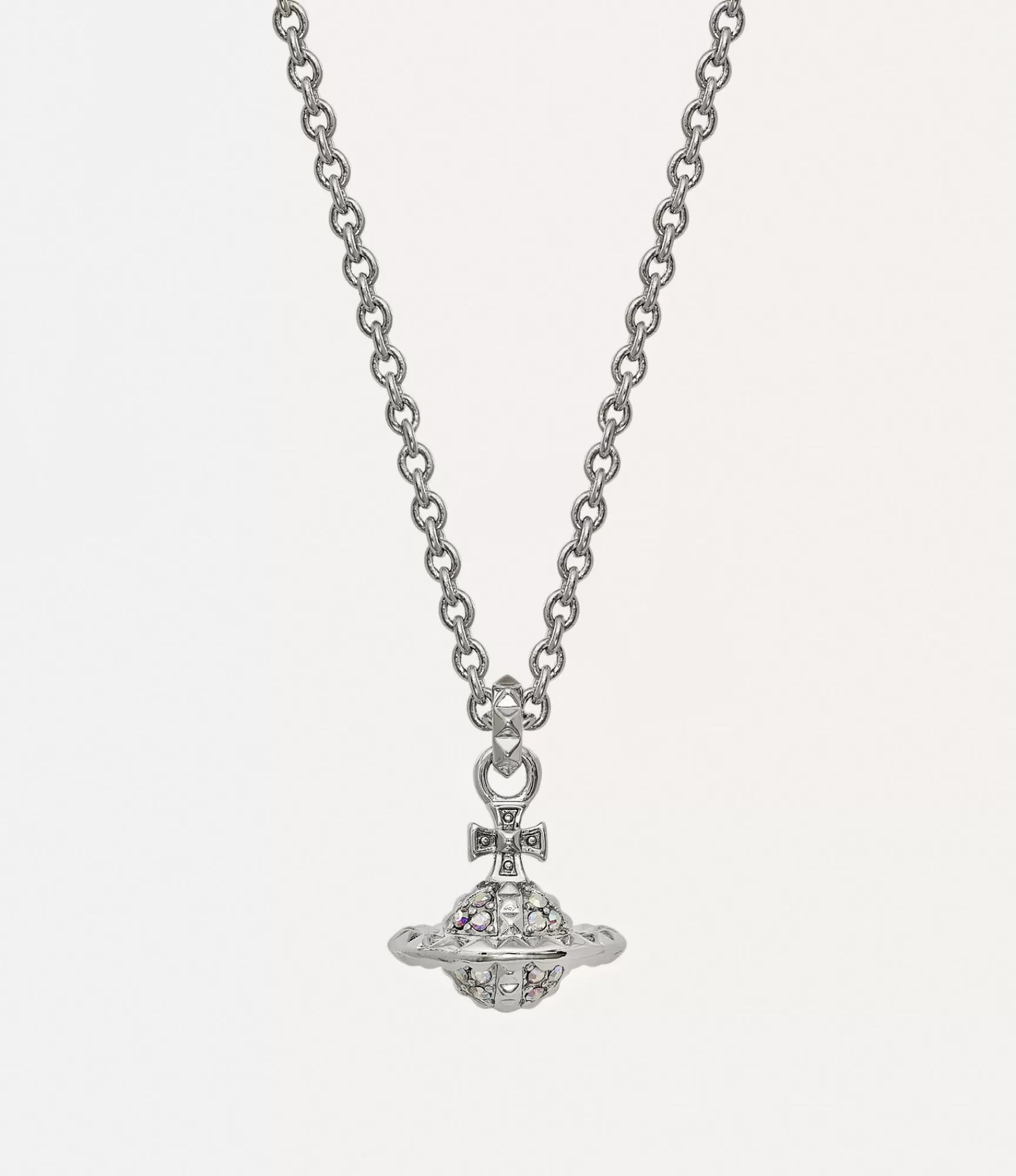 Vivienne Westwood Necklaces*Mayfair small orb pendant Rhodium Crystal