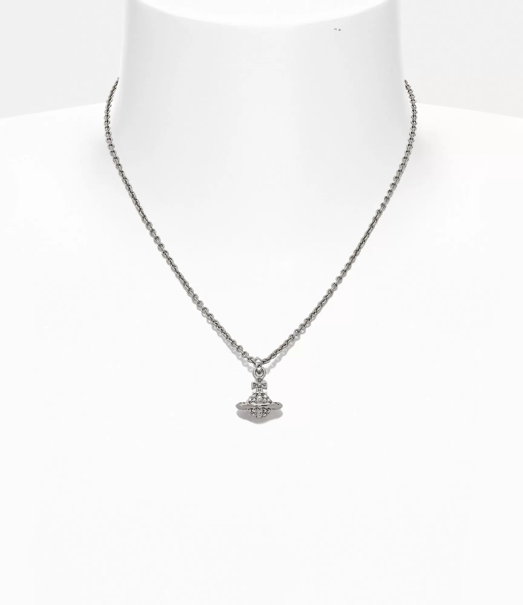 Vivienne Westwood Necklaces*Mayfair small orb pendant Rhodium Crystal