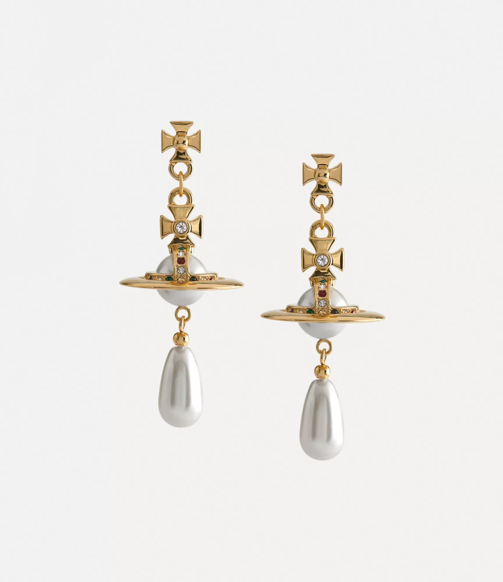 Vivienne Westwood Earrings*Pearl drop earrings Gold/pearl/multi