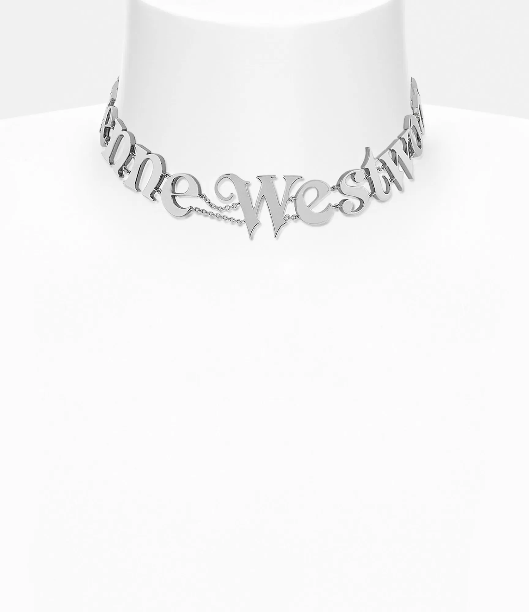 Vivienne Westwood Necklaces*Raimunda choker Platinum / Black Enamel
