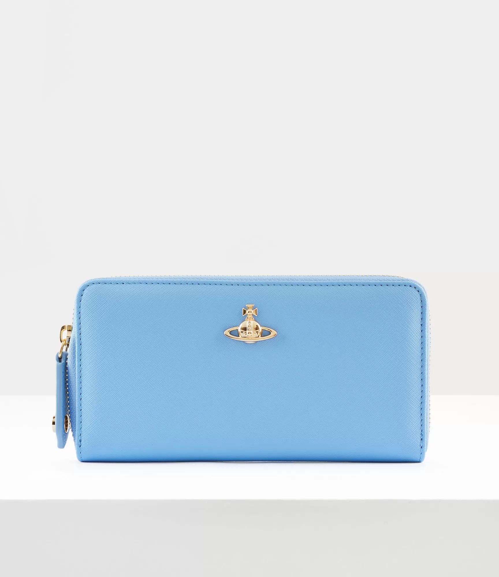 Vivienne Westwood Wallets and Purses*Saffiano classic zip round wallet Light Blue