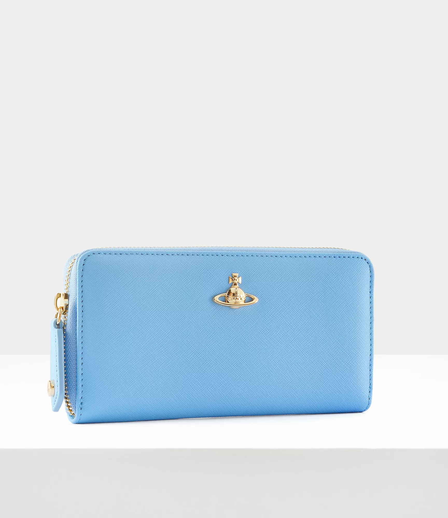 Vivienne Westwood Wallets and Purses*Saffiano classic zip round wallet Light Blue