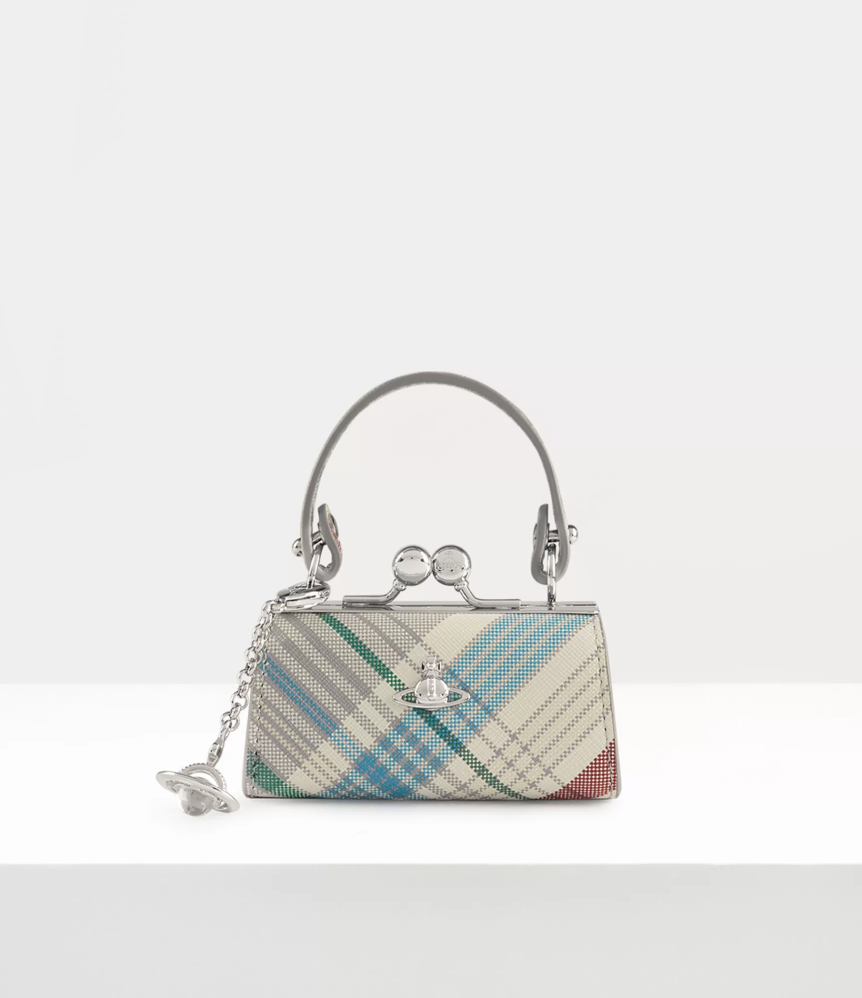 Vivienne Westwood Handbags*SAFFIANO PRINT DOLL BAG Madras Check