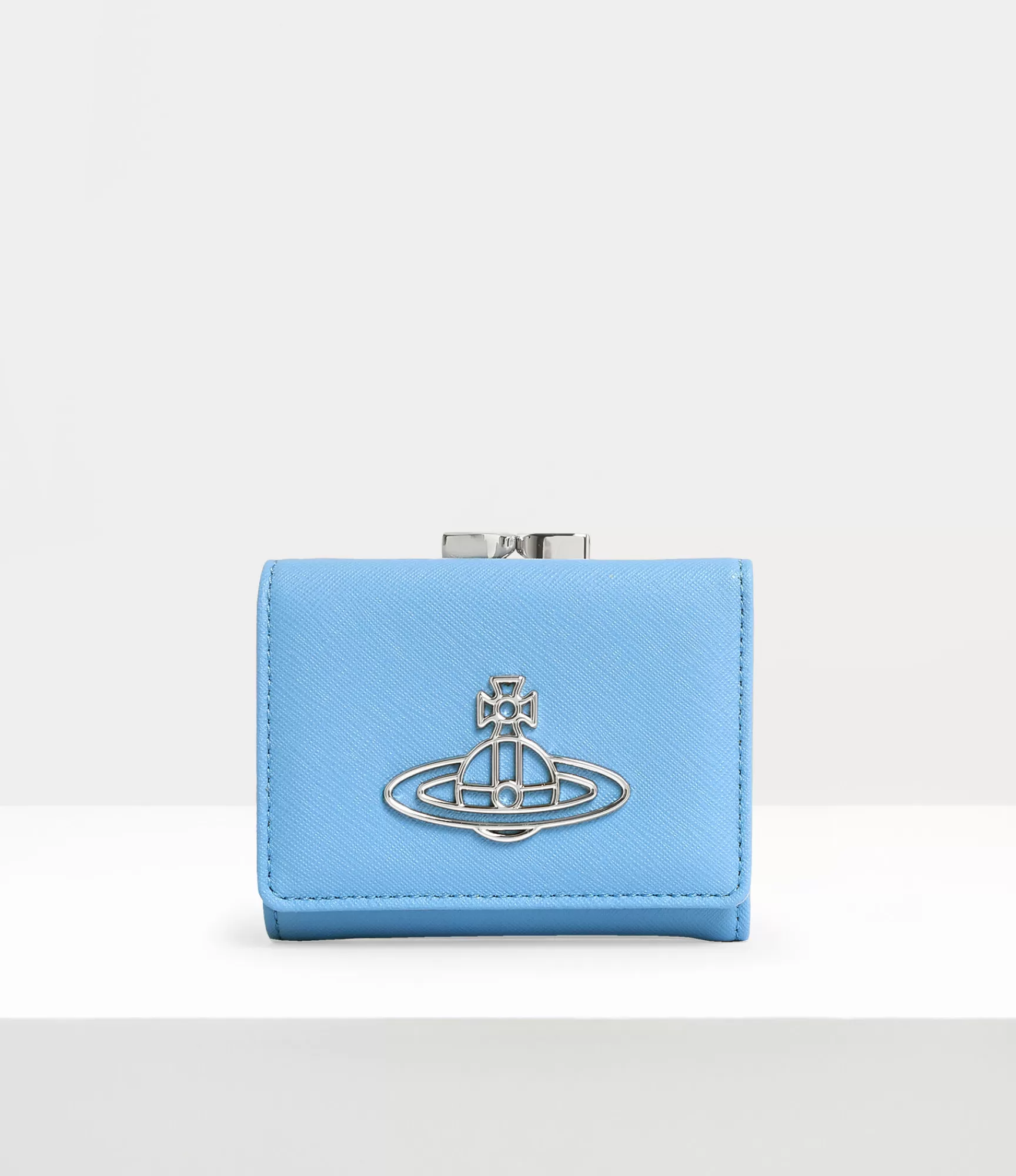 Vivienne Westwood Wallets and Purses*Saffiano thin lo small frame wallet Light Blue