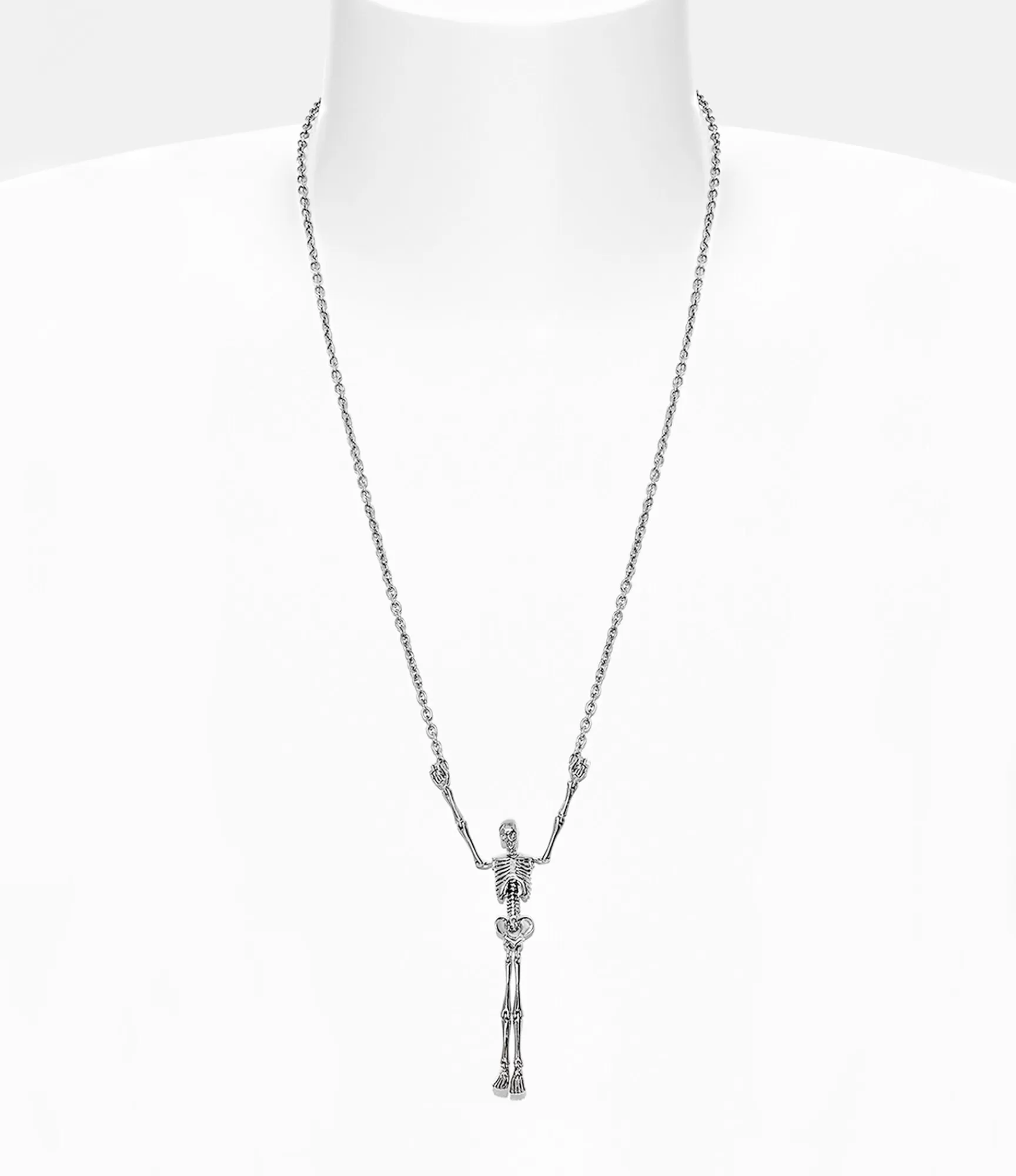 Vivienne Westwood Necklaces*Skeleton long necklace Palladium Black