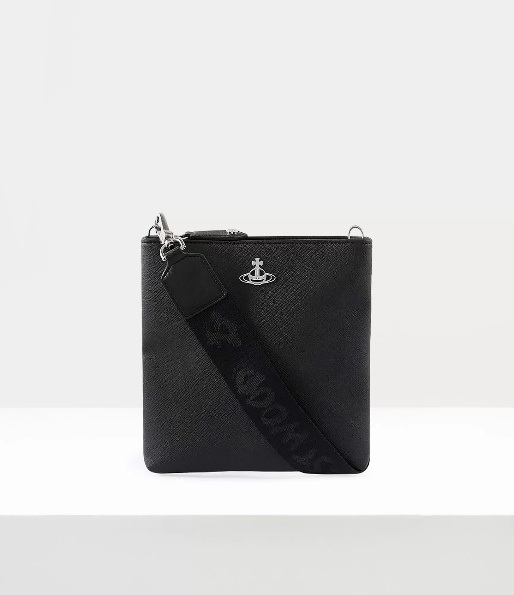 Vivienne Westwood Crossbody Bags*Sq xbody webb strap Black