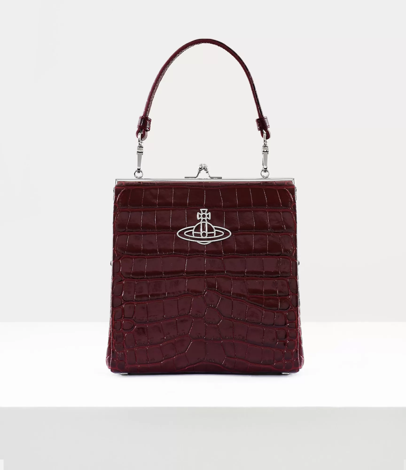 Vivienne Westwood Handbags*Square frame purse Burgundy