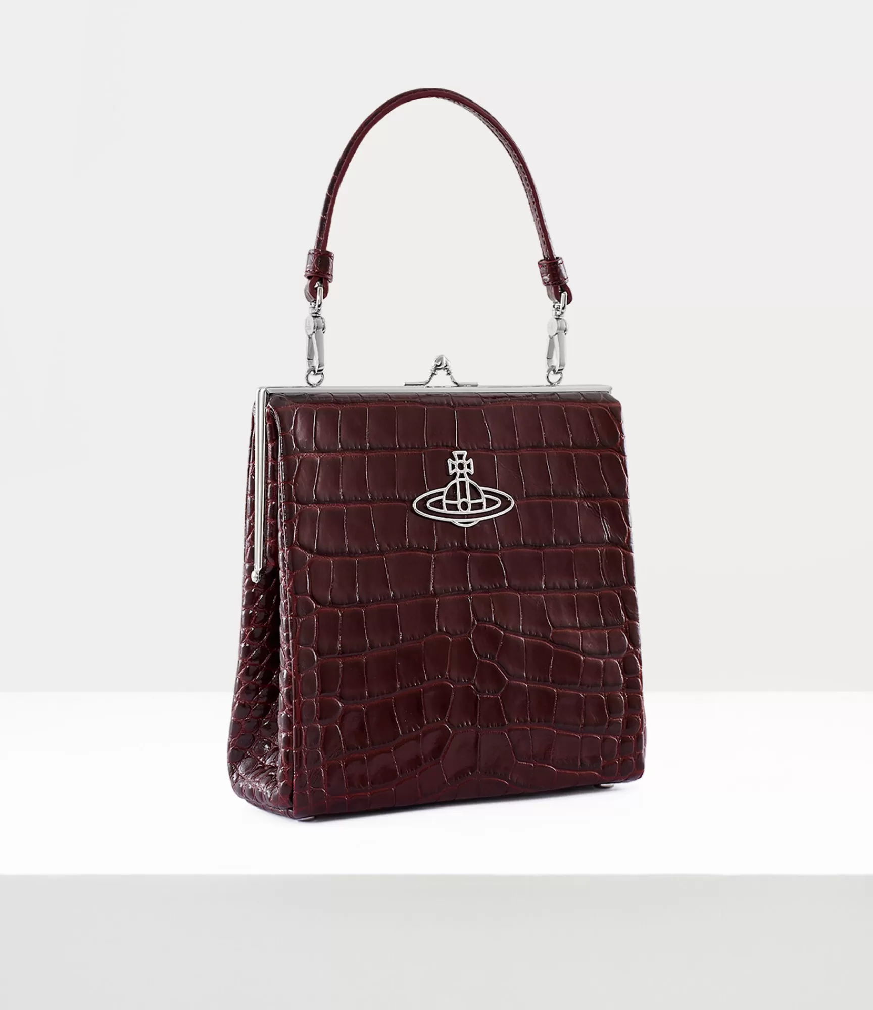 Vivienne Westwood Handbags*Square frame purse Burgundy