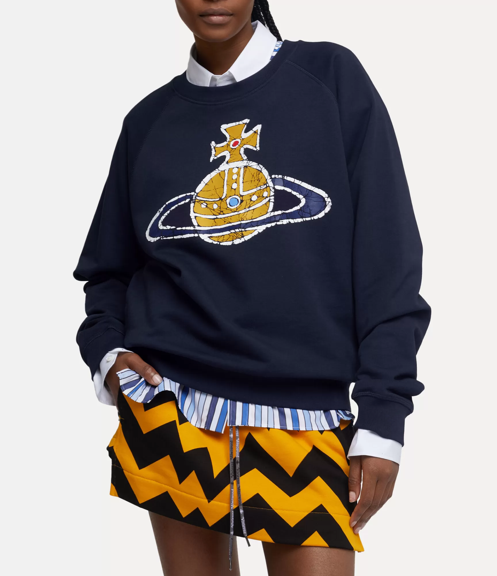 Vivienne Westwood Sweatshirts and T-Shirts*Time machine raglan sweatshirt Navy