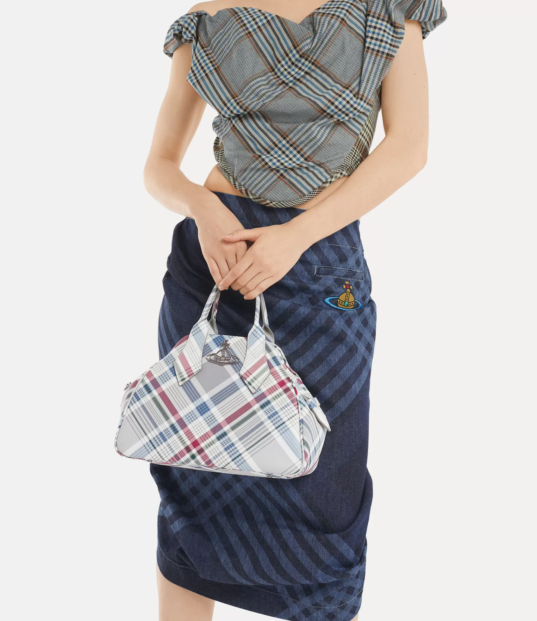 Vivienne Westwood Handbags*Yasmine medium bag Madras Check